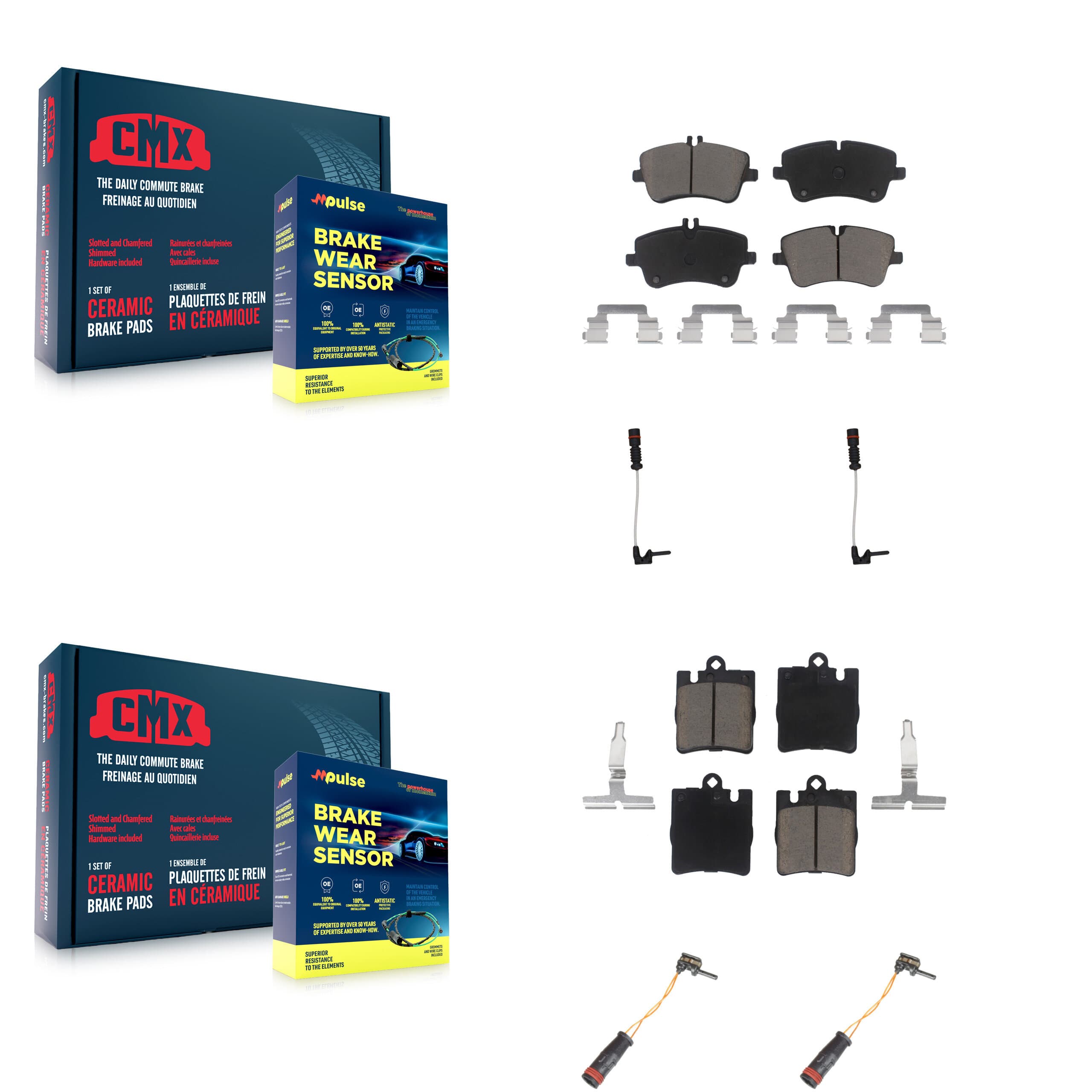 CMX - KCW-100225 - Front and Rear Disc Brake Pad Kits image 1