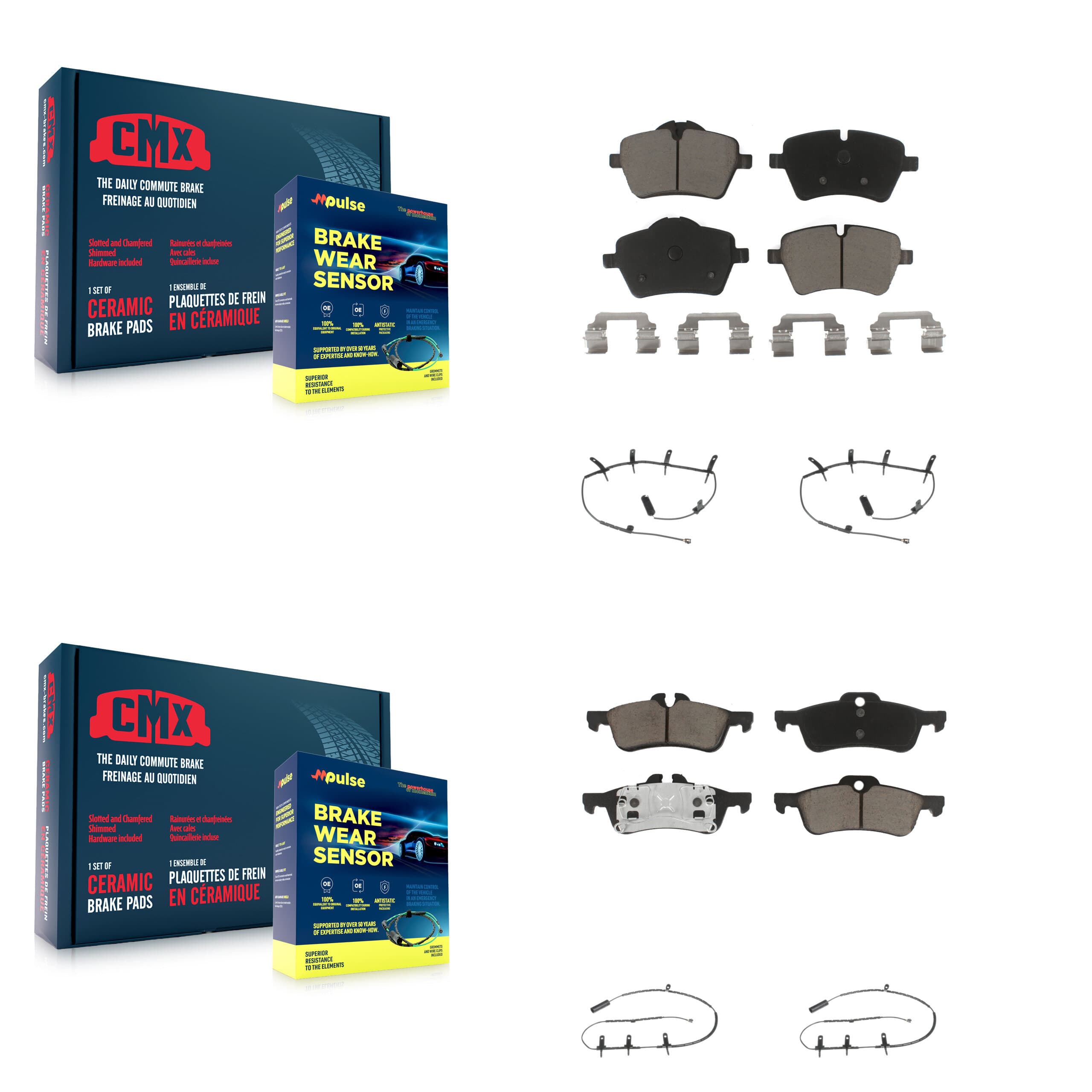 CMX - KCW-100241 - Front and Rear Disc Brake Pad Kits image 1