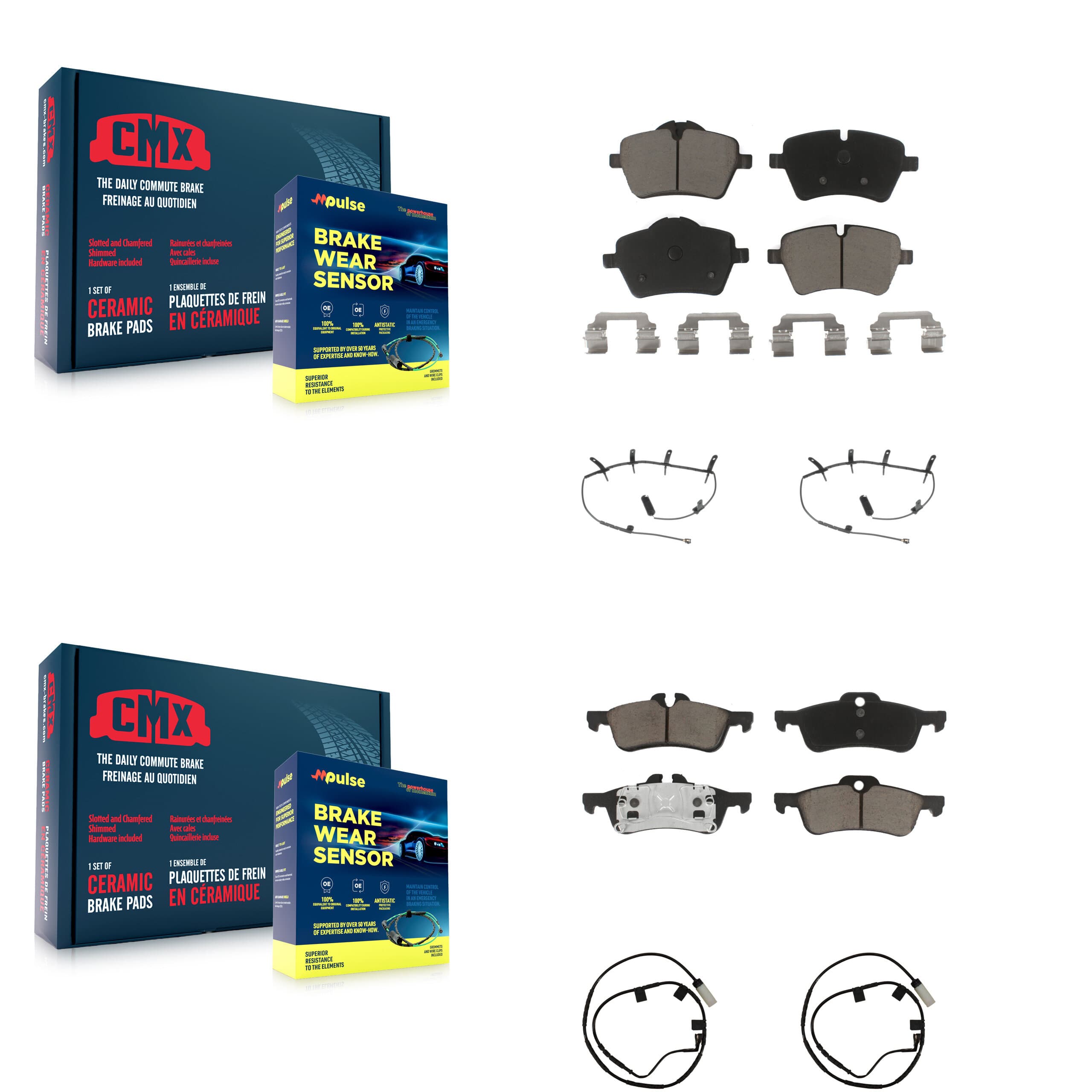 CMX - KCW-100243 - Front and Rear Disc Brake Pad Kits image 1
