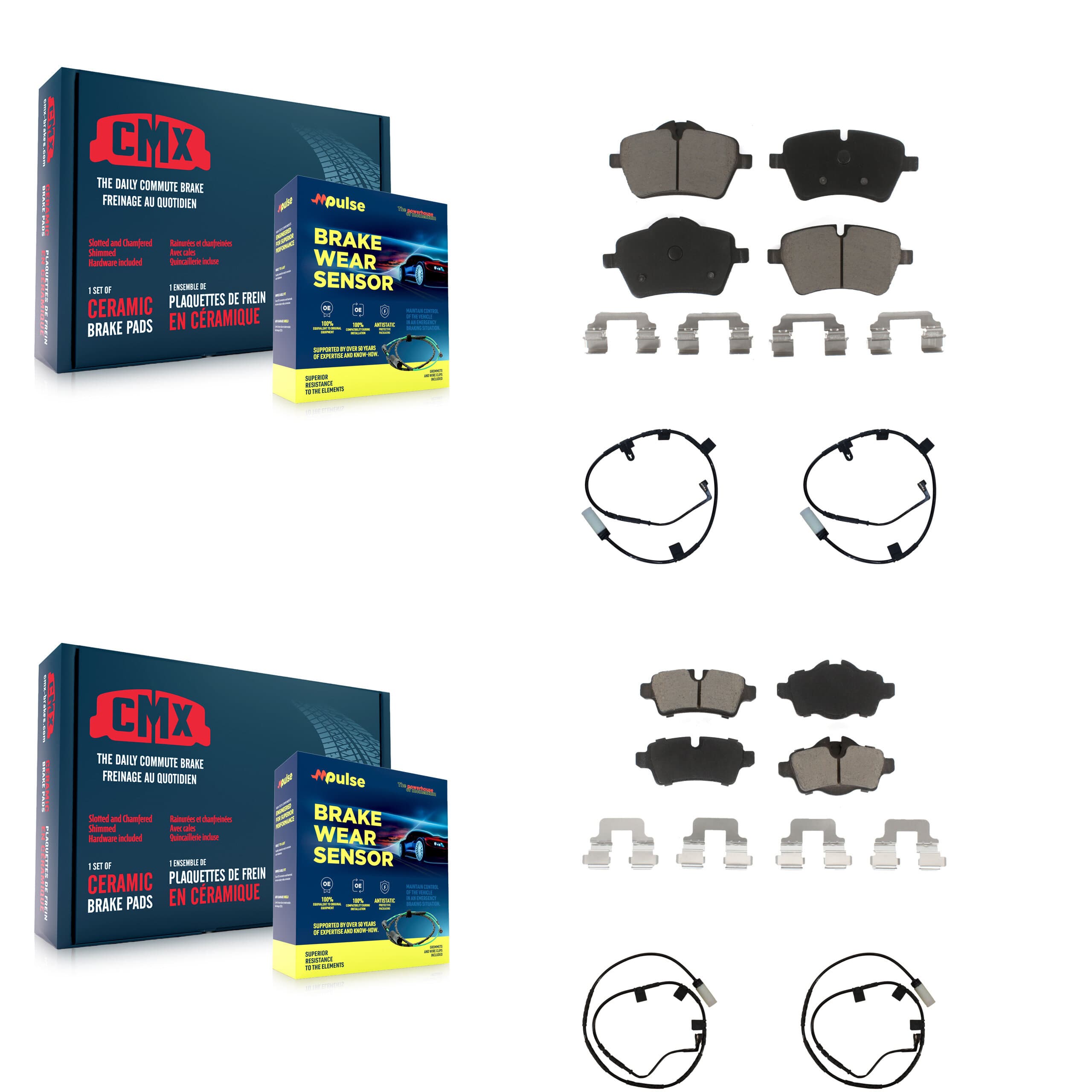 CMX - KCW-100247 - Front and Rear Disc Brake Pad Kits image 1