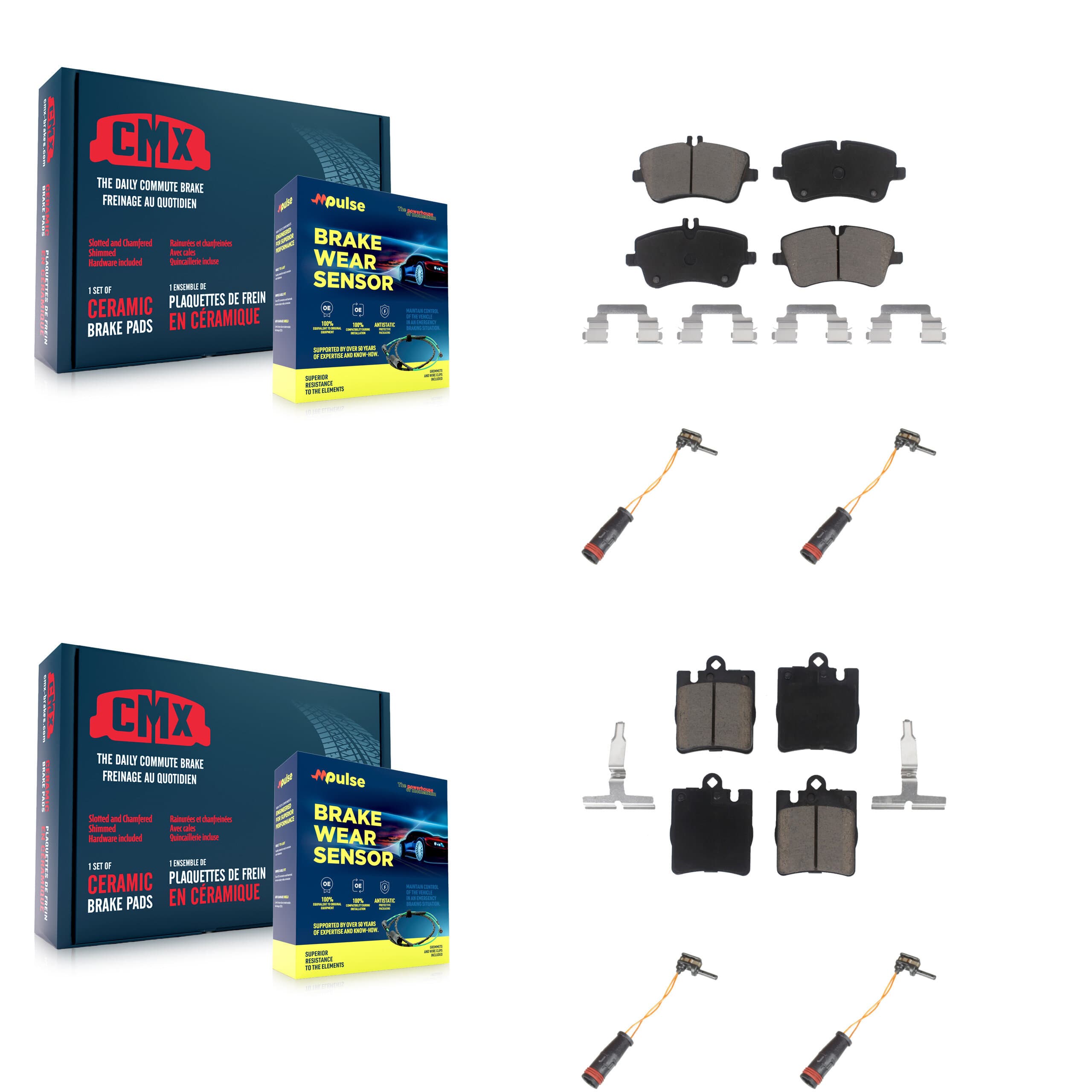 CMX - KCW-100275 - Front and Rear Disc Brake Pad Kits image 1