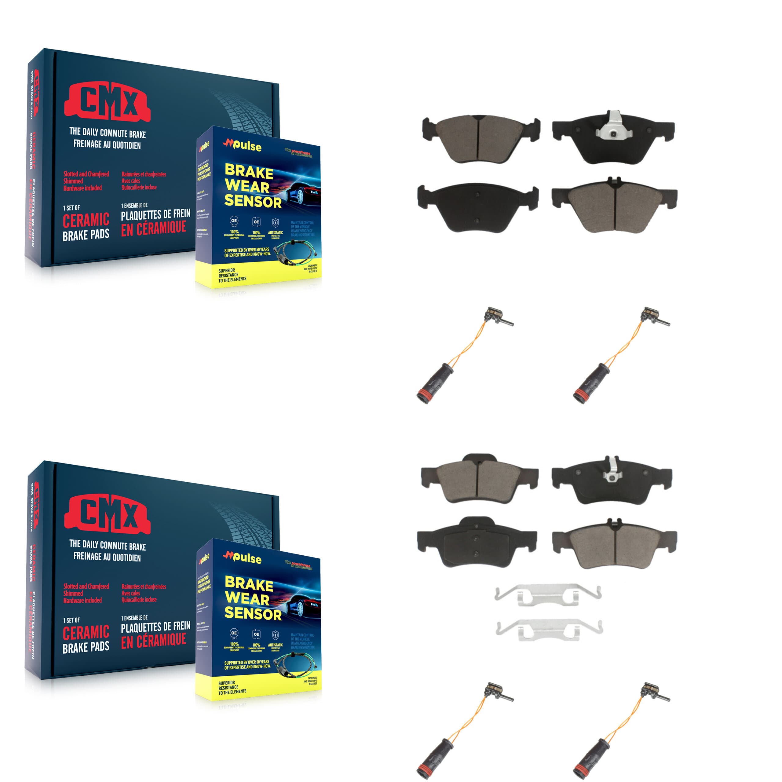CMX - KCW-100276 - Front and Rear Disc Brake Pad Kits image 1