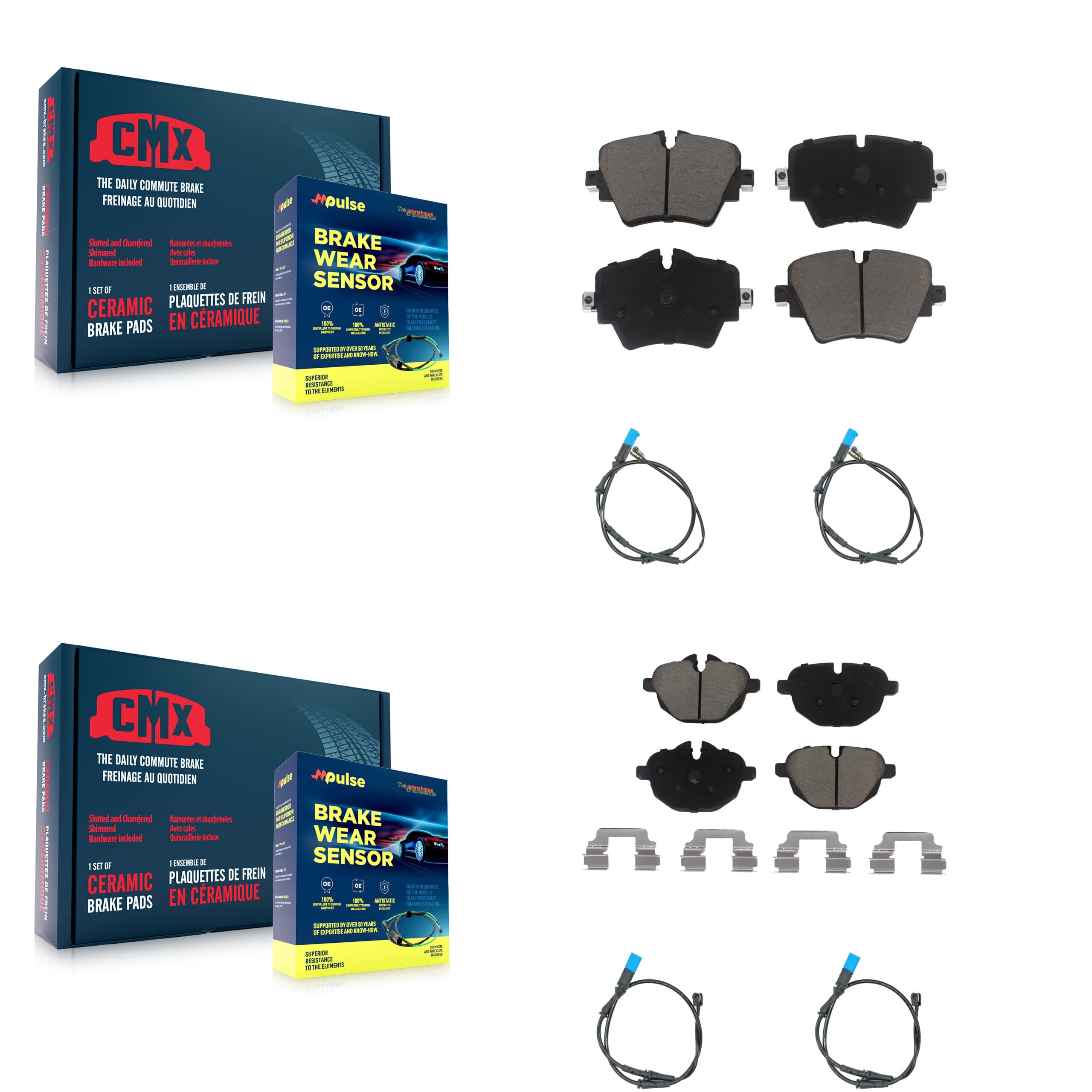 CMX - KCW-100282 - Front and Rear Disc Brake Pad Kits image 1
