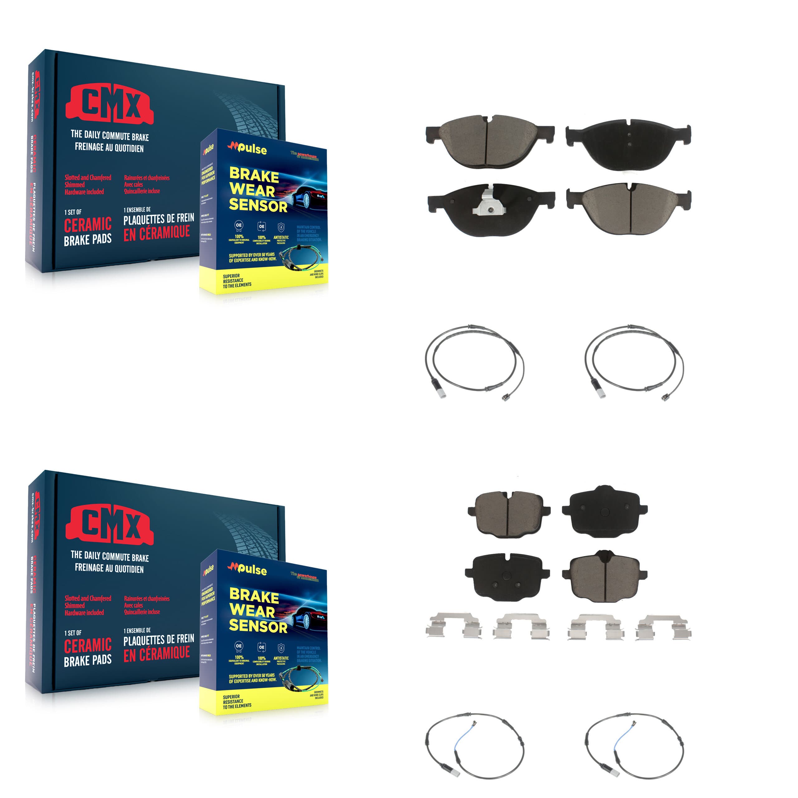 CMX - KCW-100284 - Front and Rear Disc Brake Pad Kits image 1