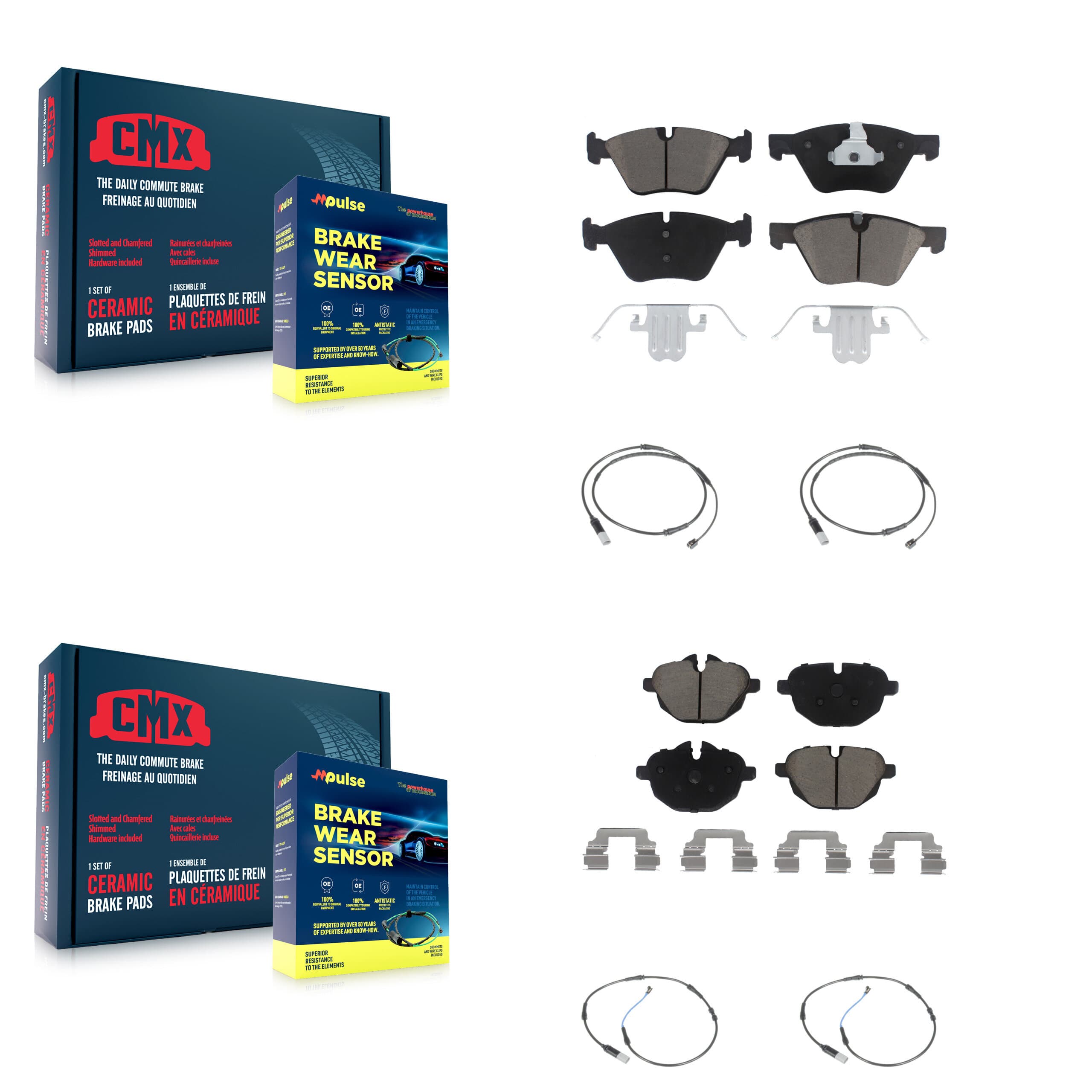 CMX - KCW-100289 - Front and Rear Disc Brake Pad Kits image 1