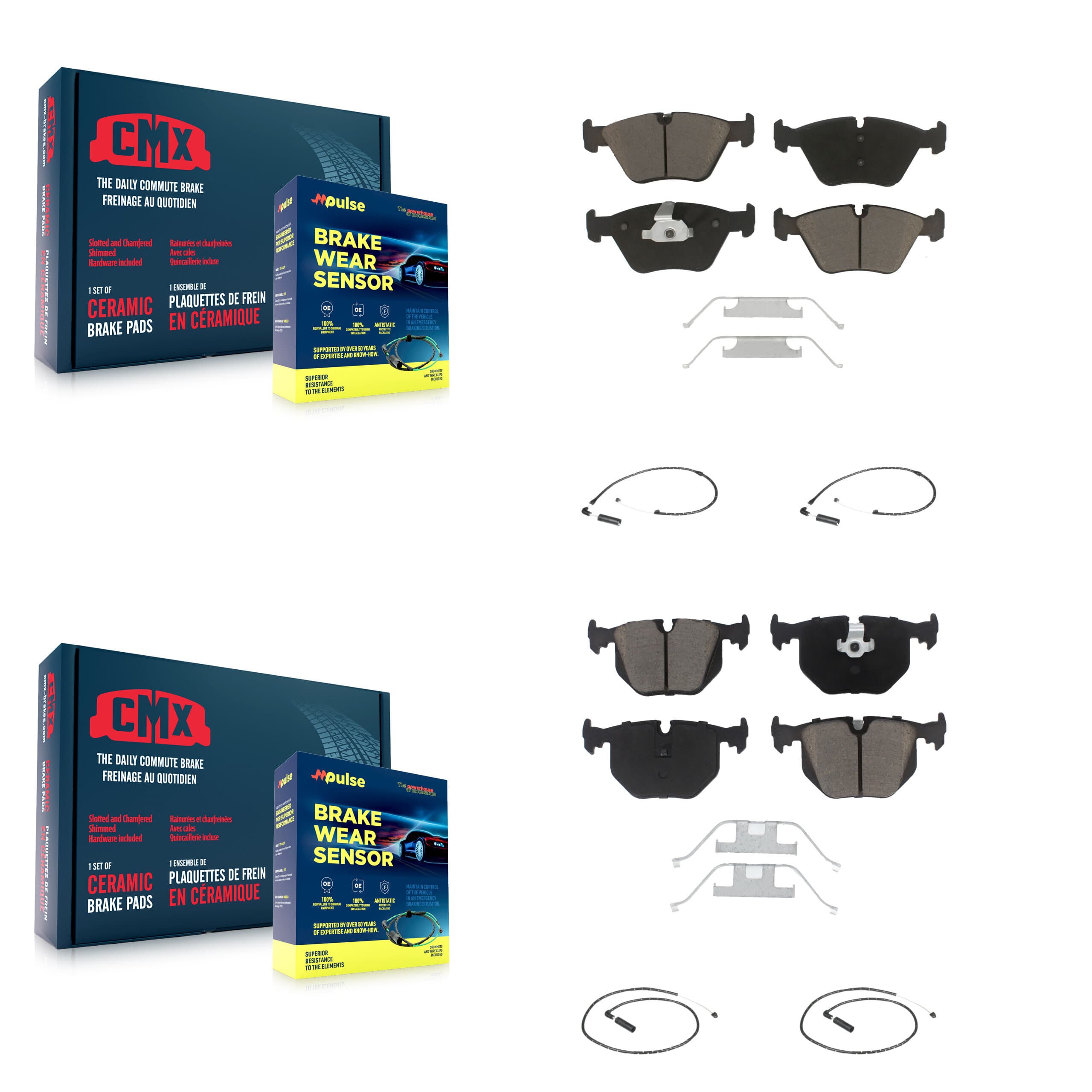 CMX - KCW-100291 - Front and Rear Disc Brake Pad Kits image 1