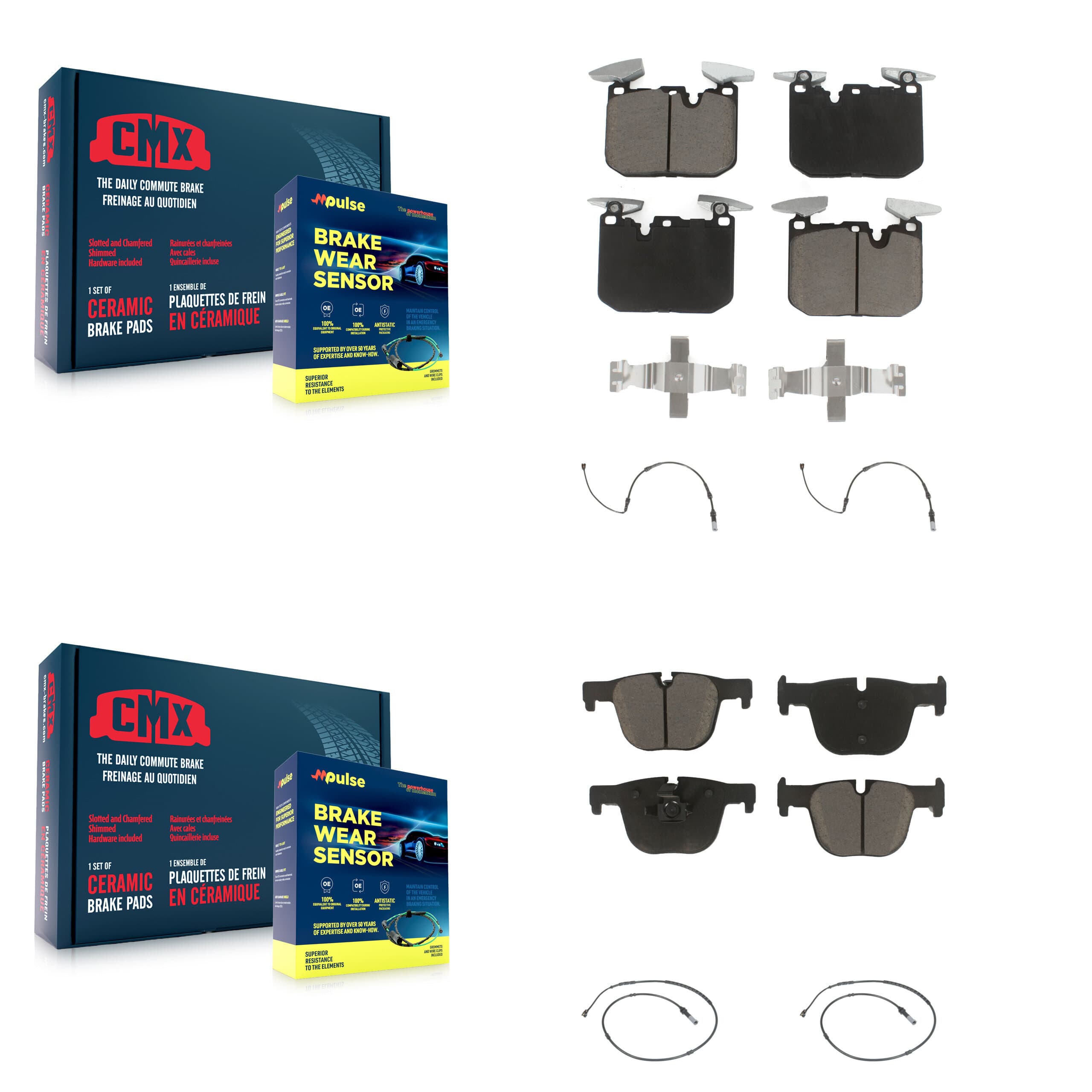 CMX - KCW-100296 - Front and Rear Disc Brake Pad Kits image 1