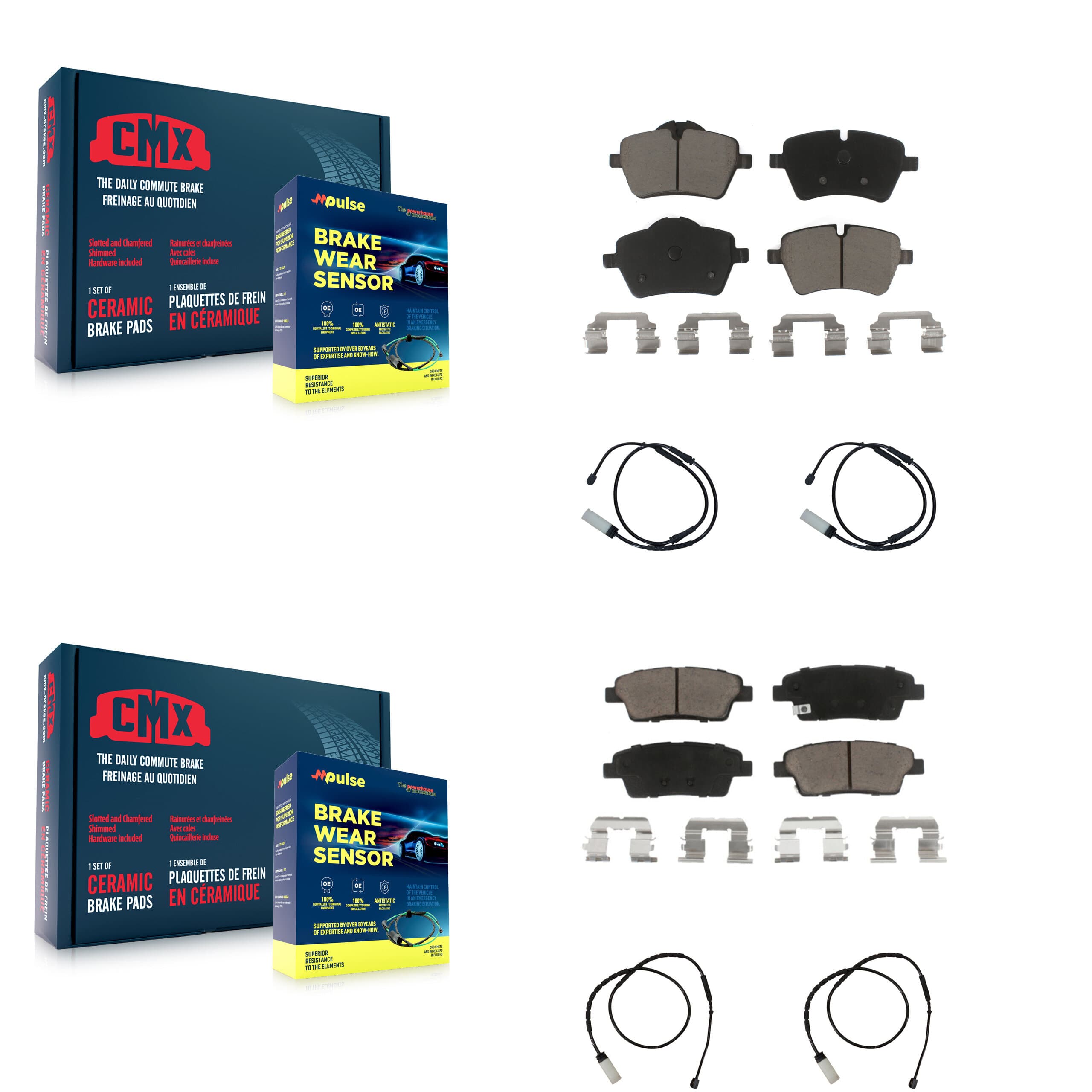 CMX - KCW-100302 - Front and Rear Disc Brake Pad Kits image 1