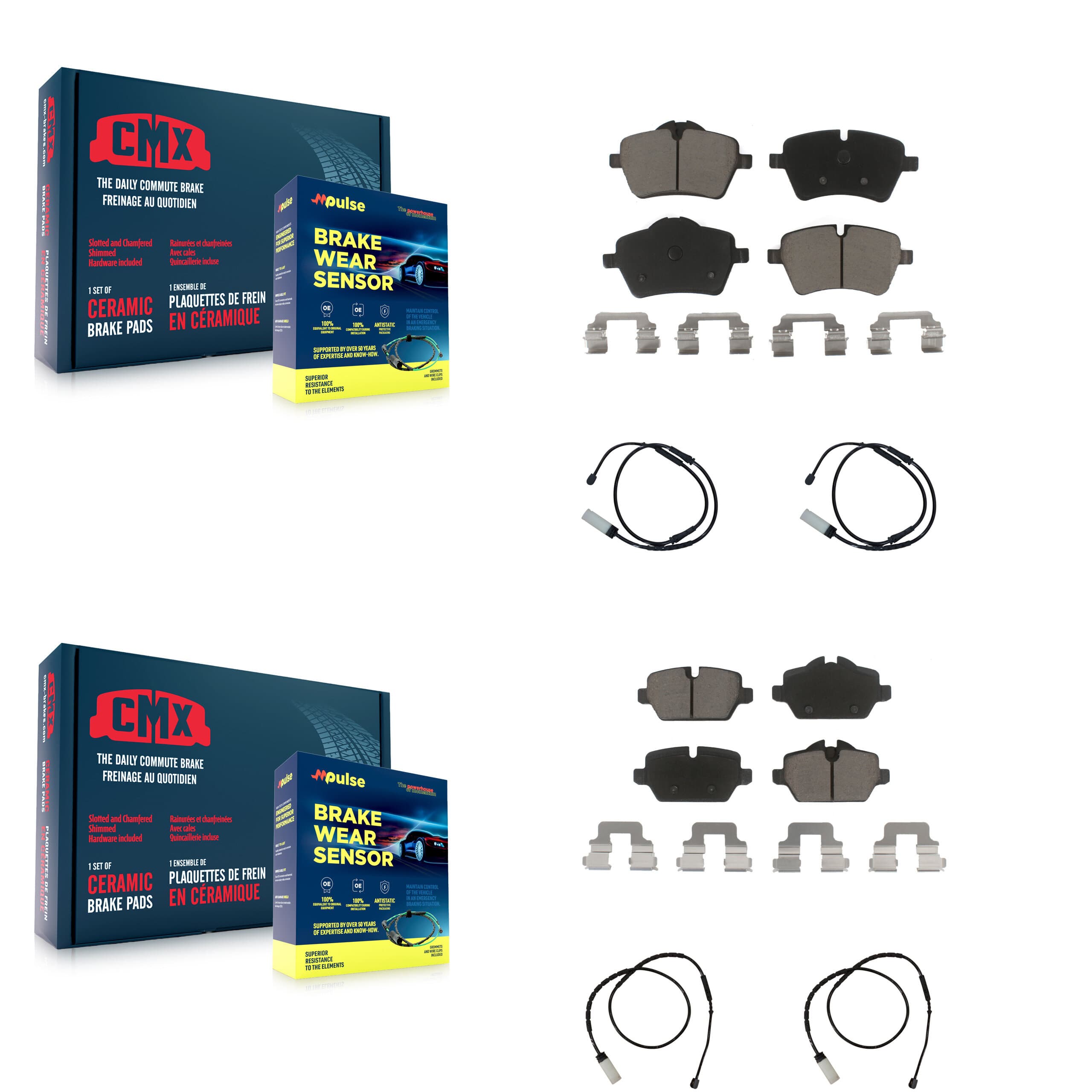 CMX - KCW-100303 - Front and Rear Disc Brake Pad Kits image 1