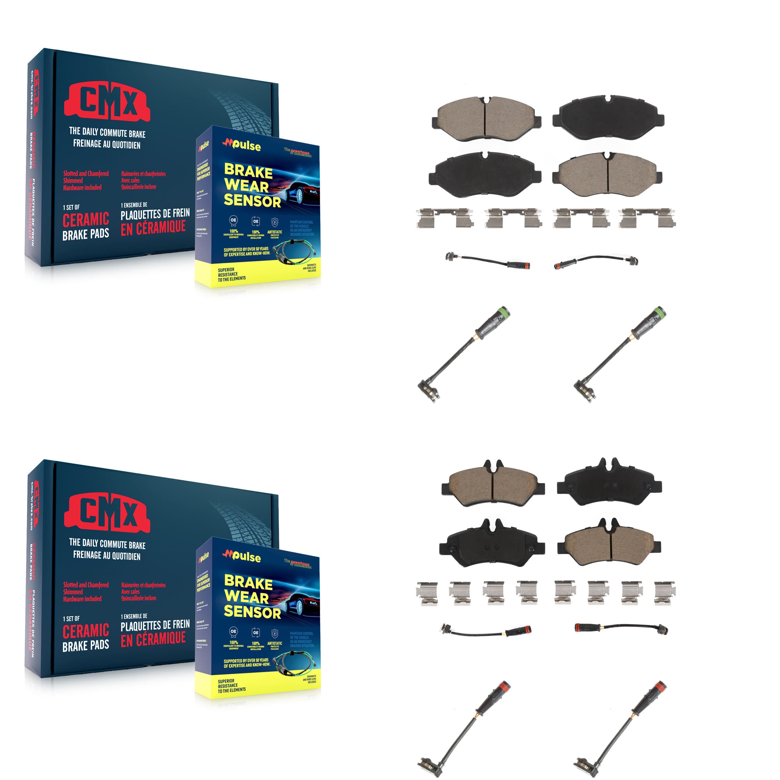 CMX - KCW-100304 - Front and Rear Disc Brake Pad Kits image 1