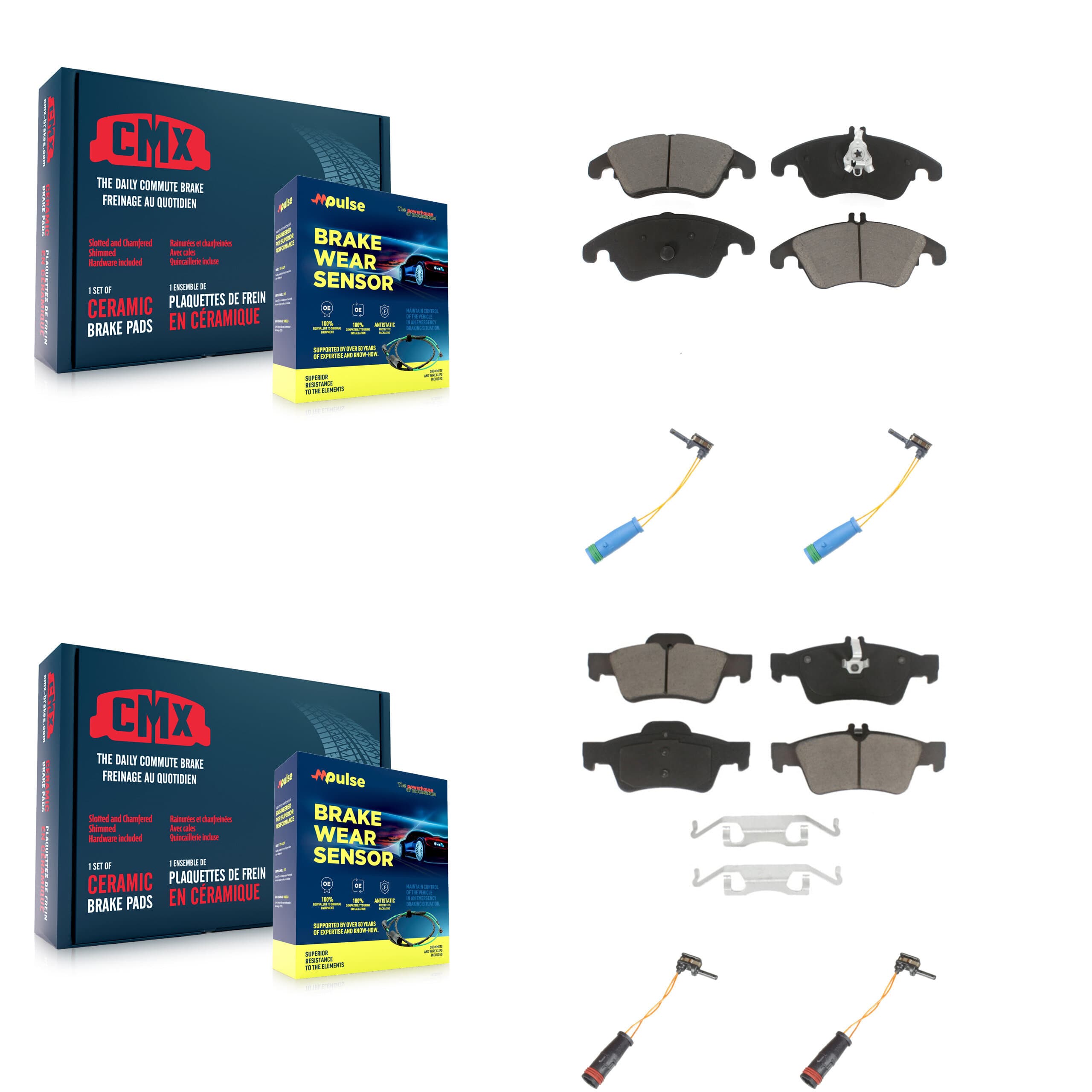 CMX - KCW-100307 - Front and Rear Disc Brake Pad Kits image 1