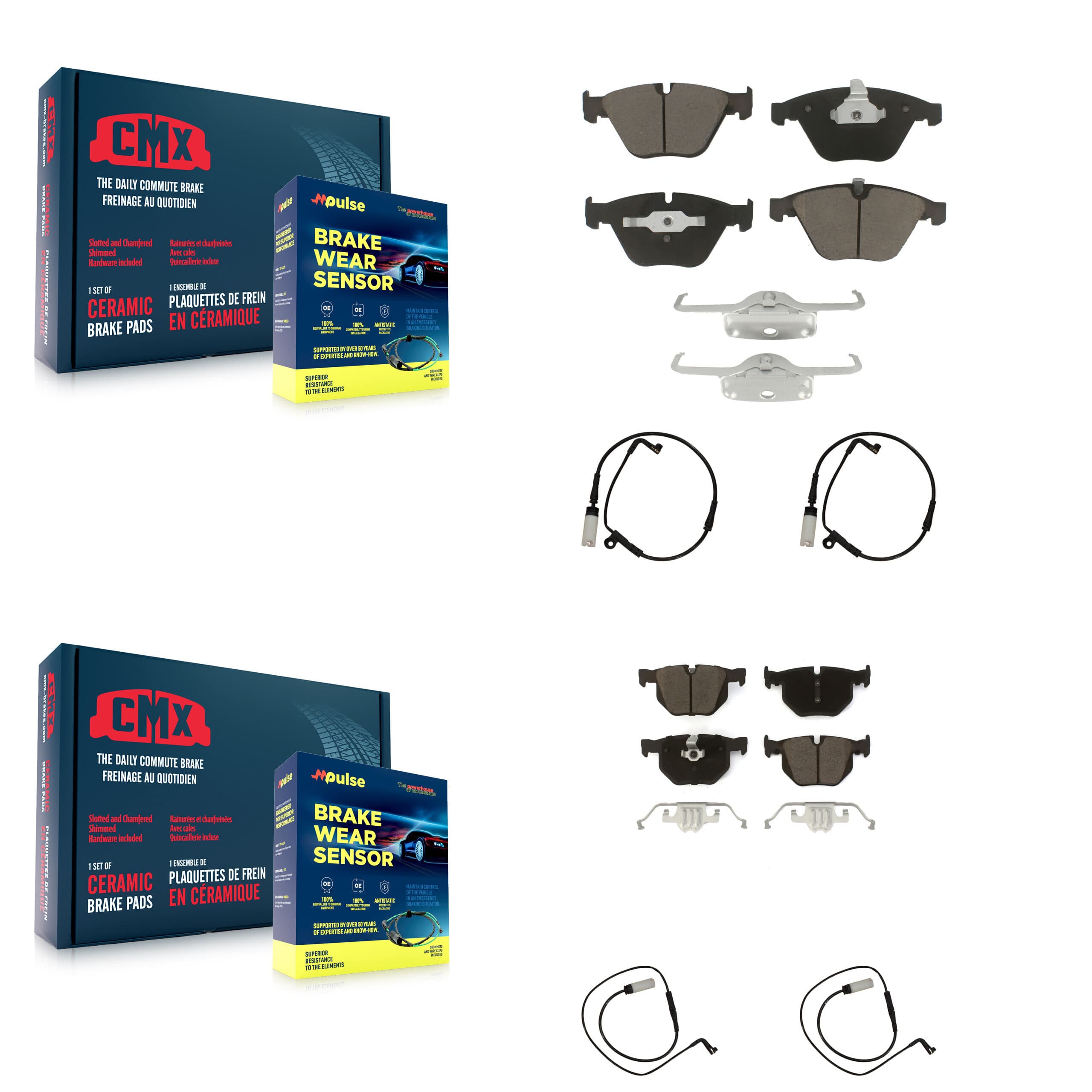 CMX - KCW-100321 - Front and Rear Disc Brake Pad Kits image 1