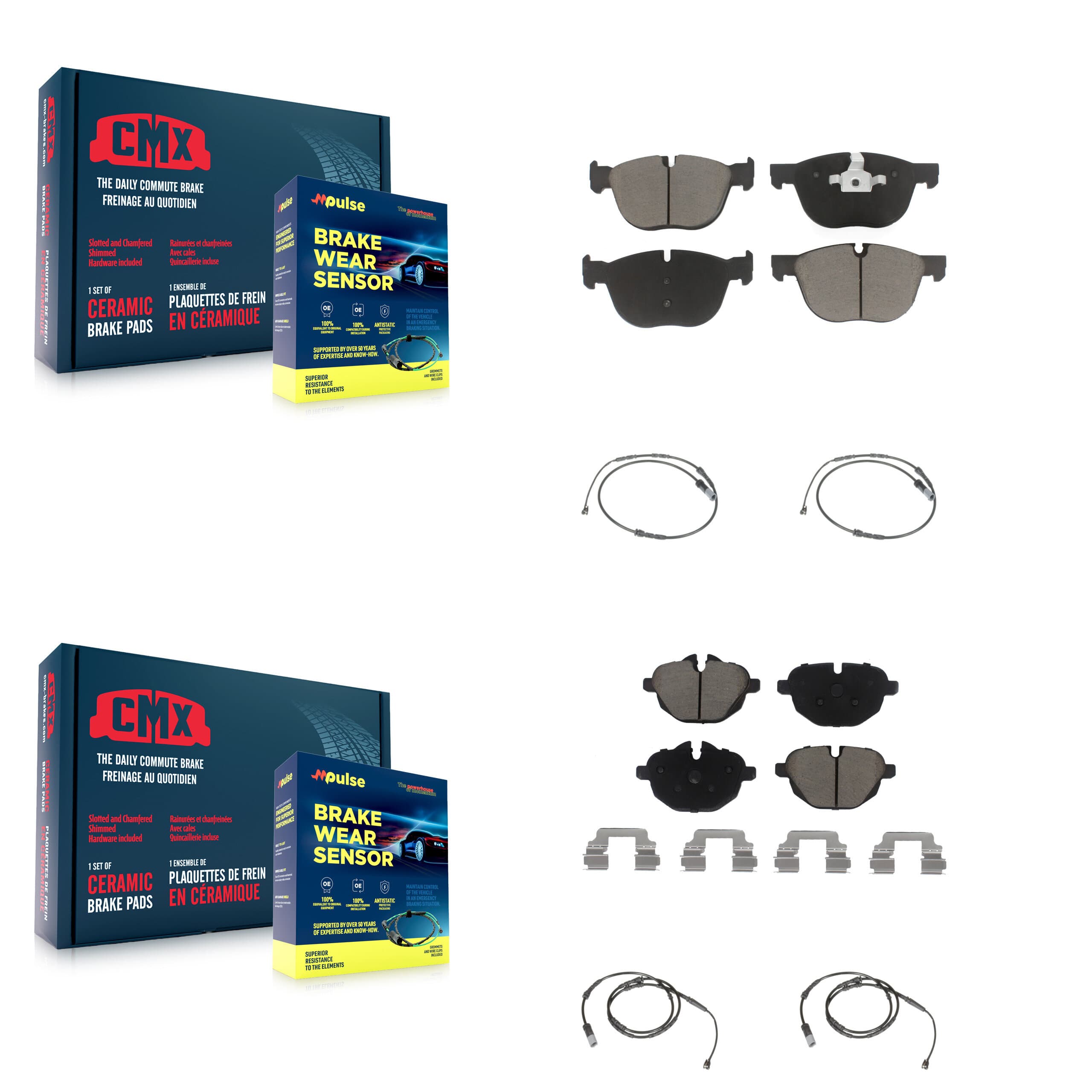 CMX - KCW-100326 - Front and Rear Disc Brake Pad Kits image 1