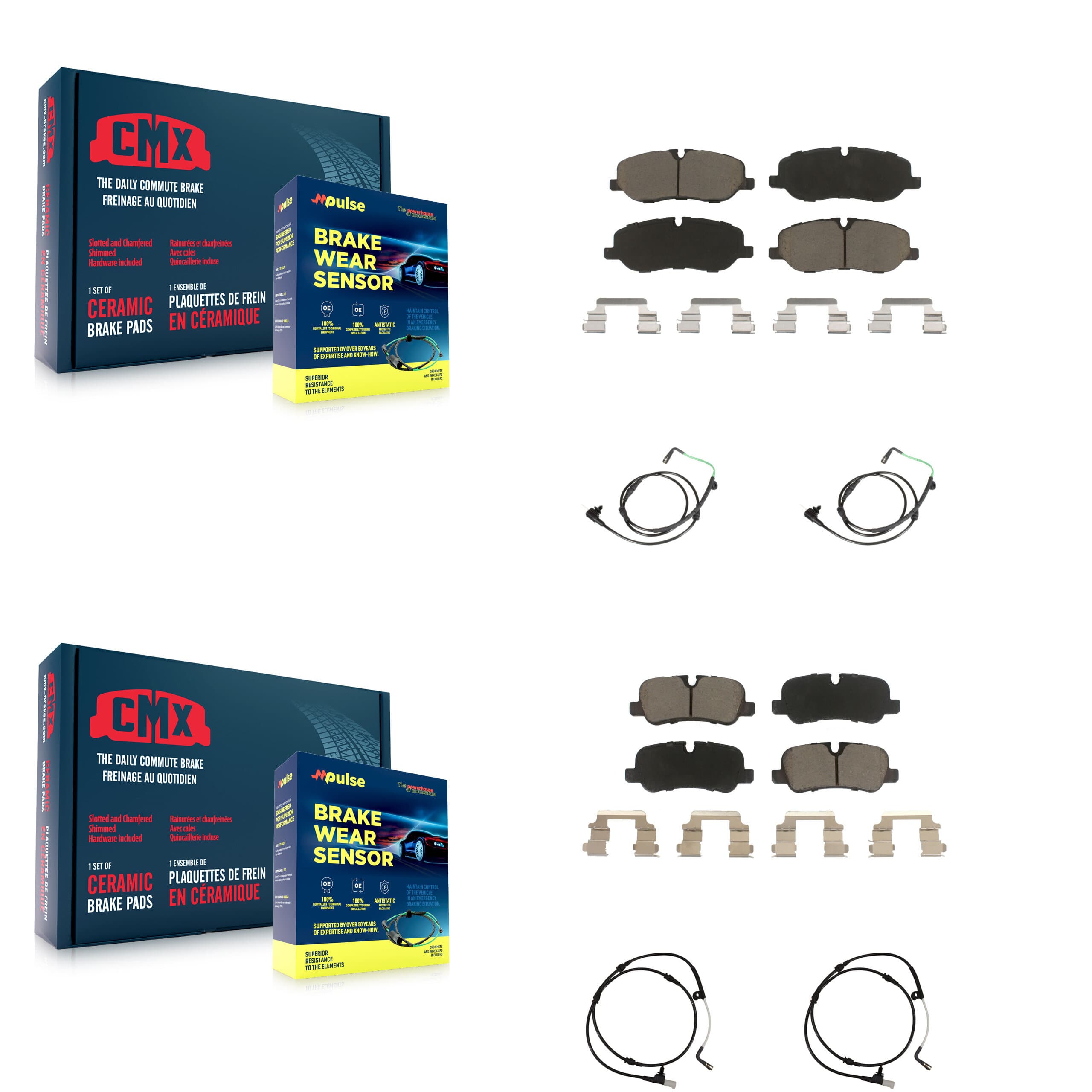 CMX - KCW-100331 - Front and Rear Disc Brake Pad Kits image 1