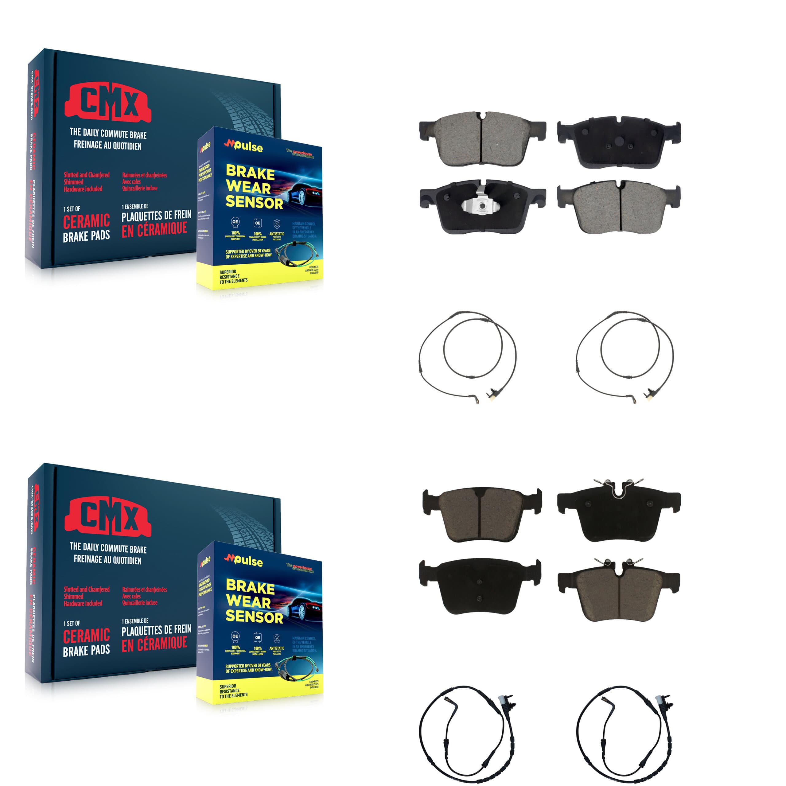 CMX - KCW-101074 - Front and Rear Disc Brake Pad Kits image 1