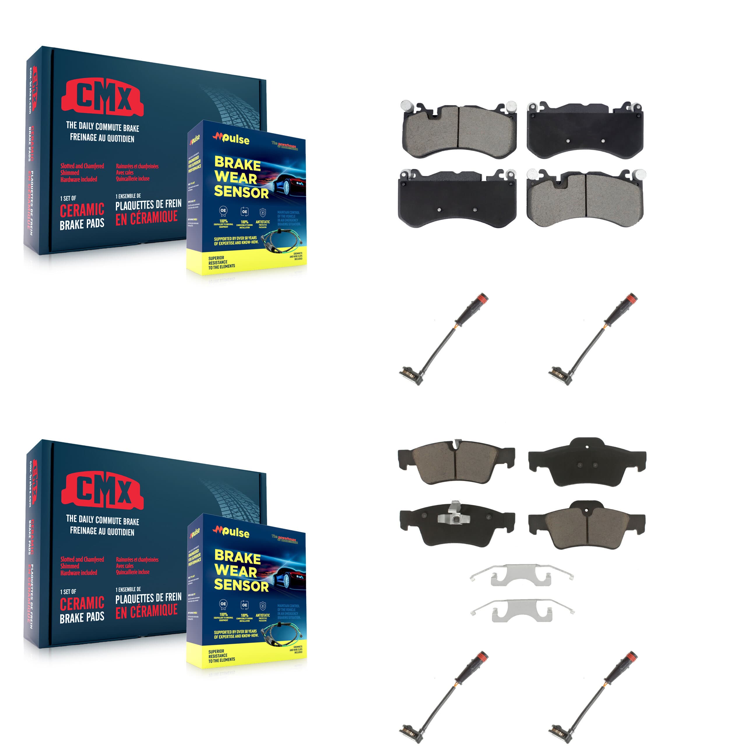 CMX - KCW-101079 - Front and Rear Disc Brake Pad Kits image 1