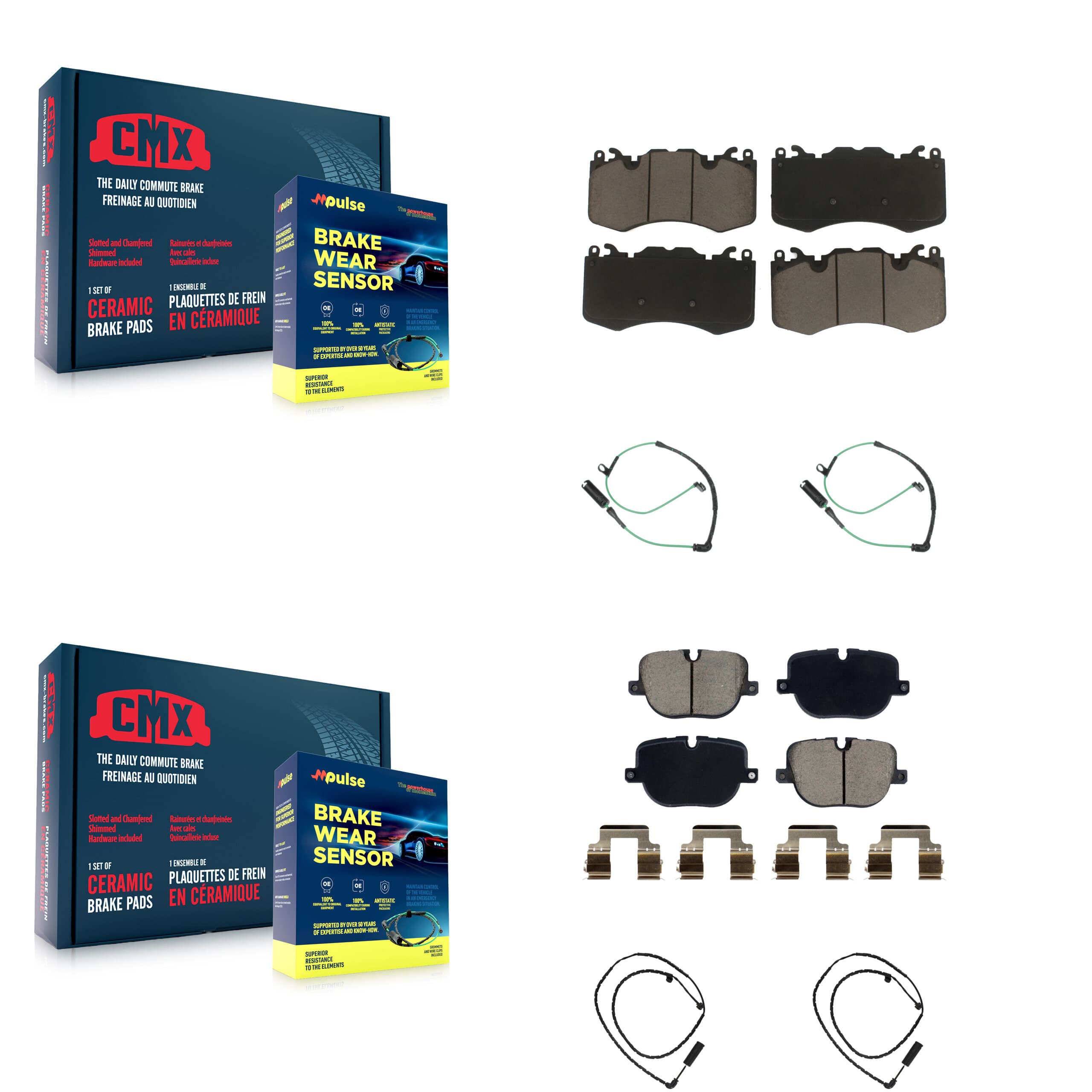 CMX - KCW-101083 - Front and Rear Disc Brake Pad Kits image 1