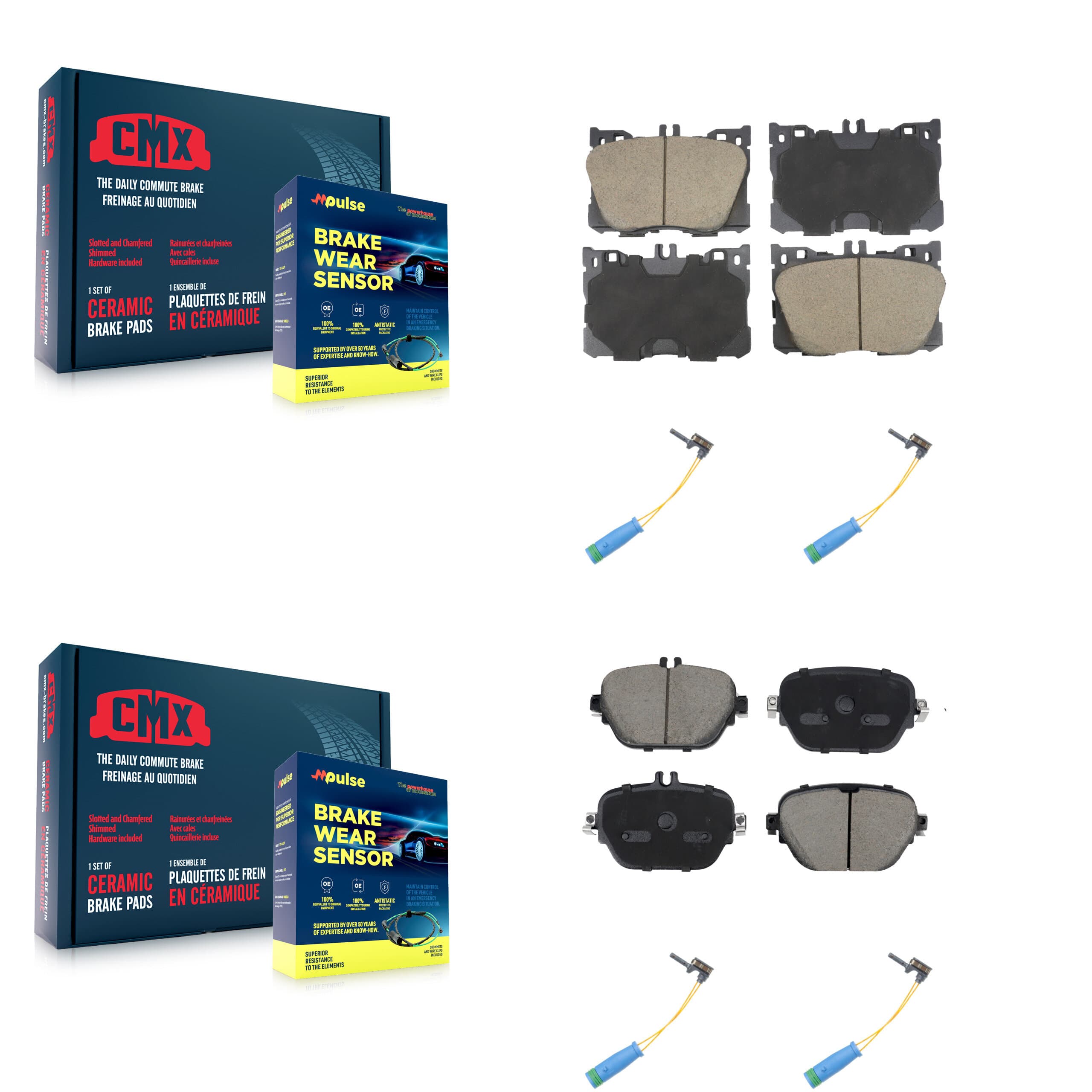 CMX - KCW-101087 - Front and Rear Disc Brake Pad Kits image 1