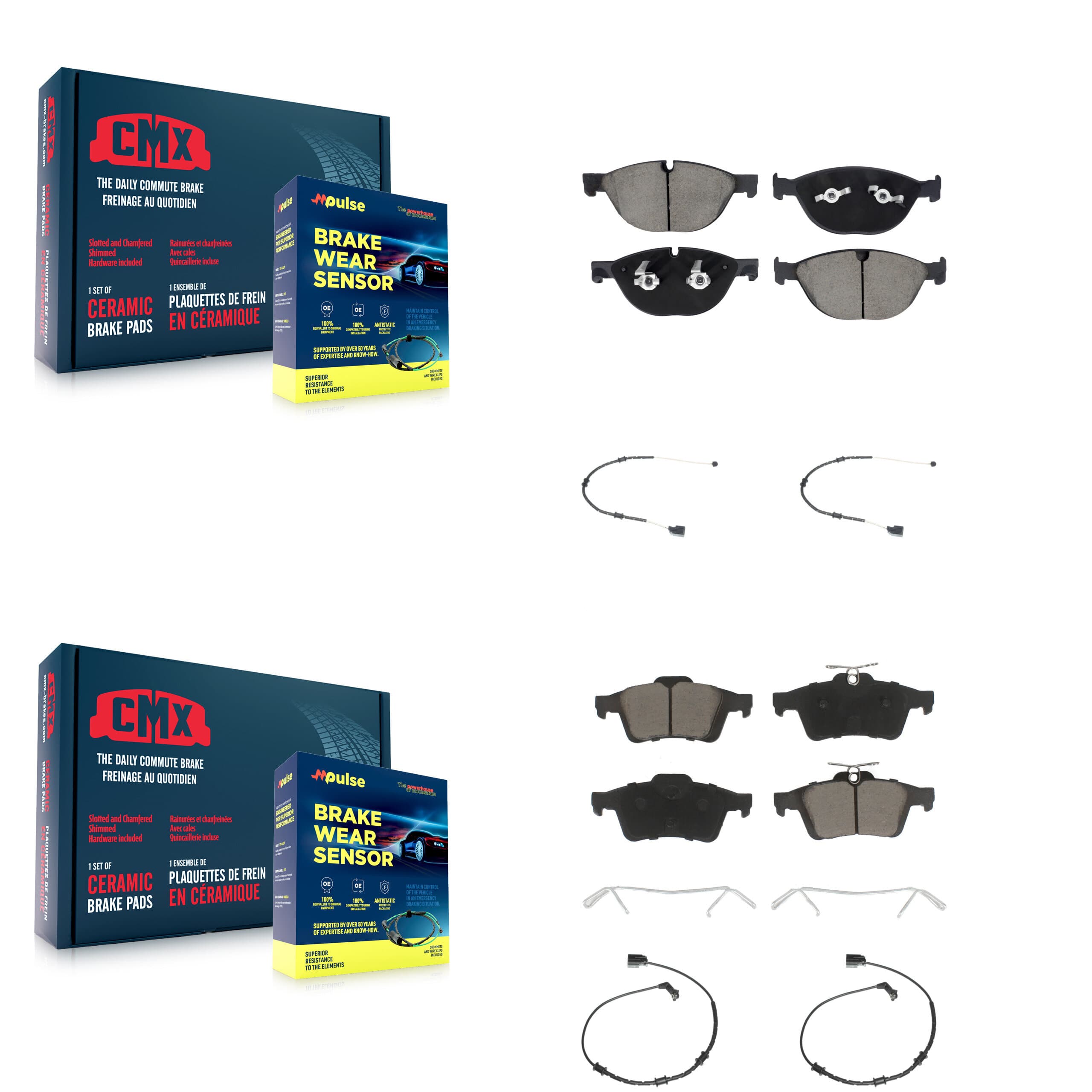 CMX - KCW-101092 - Front and Rear Disc Brake Pad Kits image 1