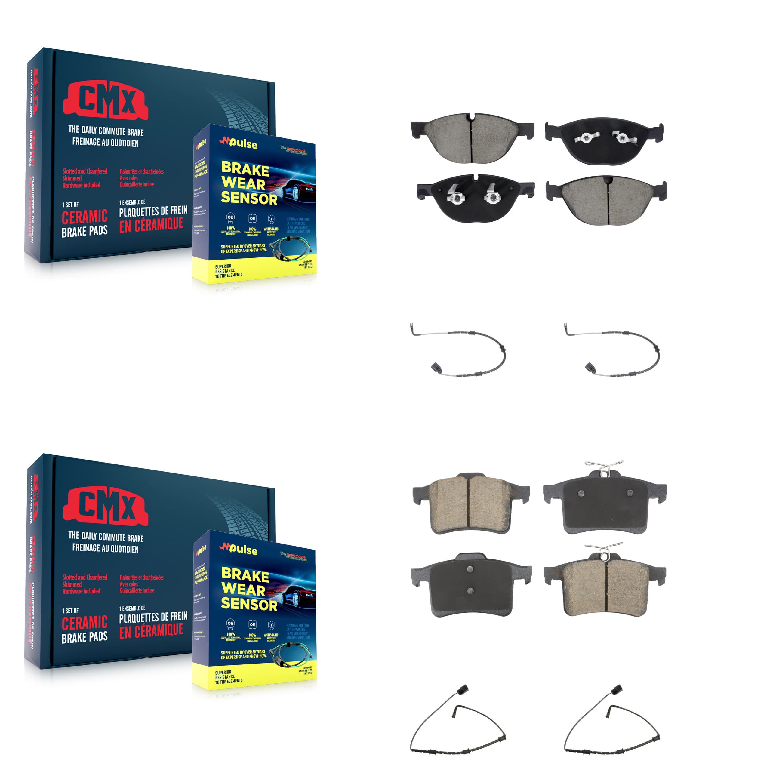 CMX - KCW-101100 - Front and Rear Disc Brake Pad Kits image 1