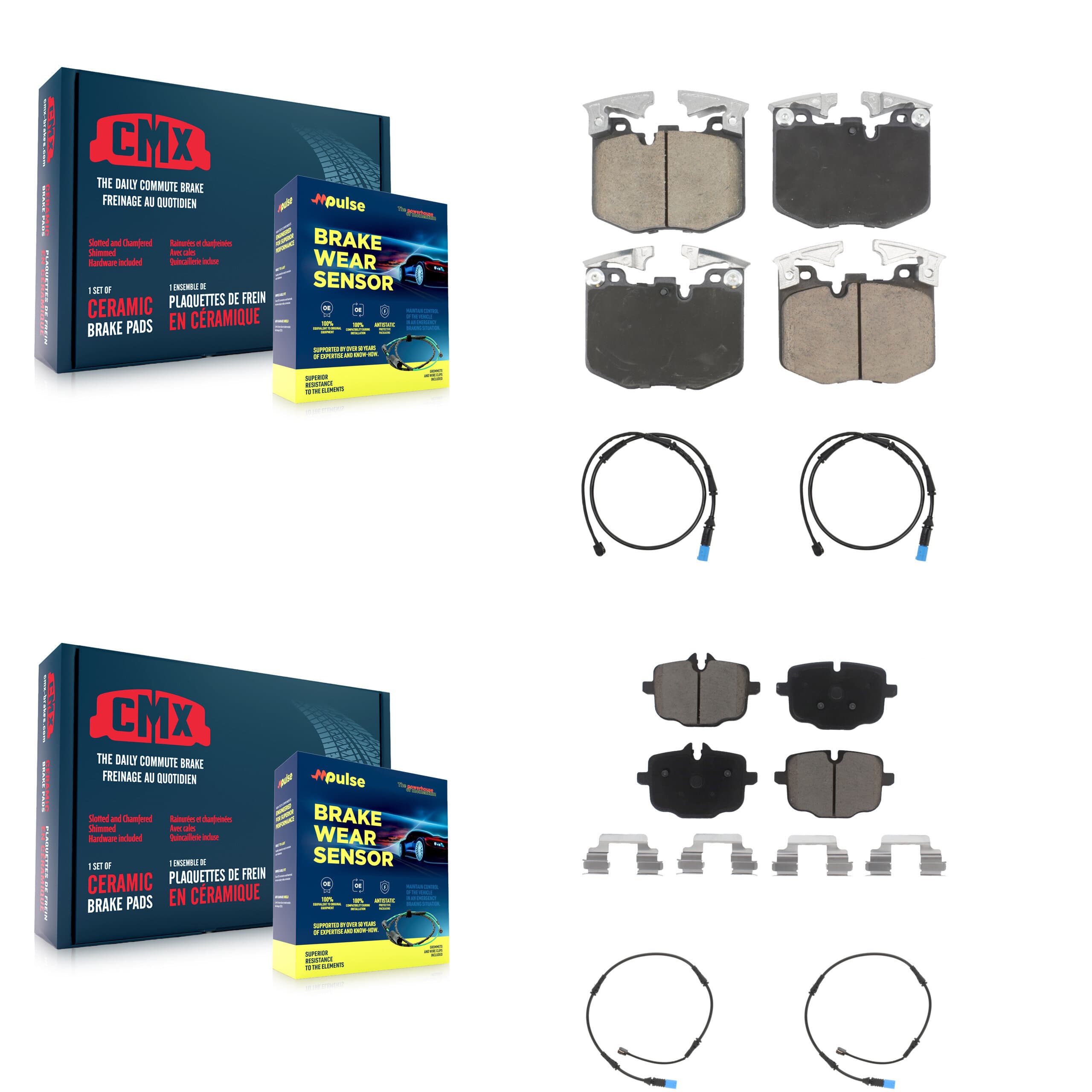 CMX - KCW-101103 - Front and Rear Disc Brake Pad Kits image 1