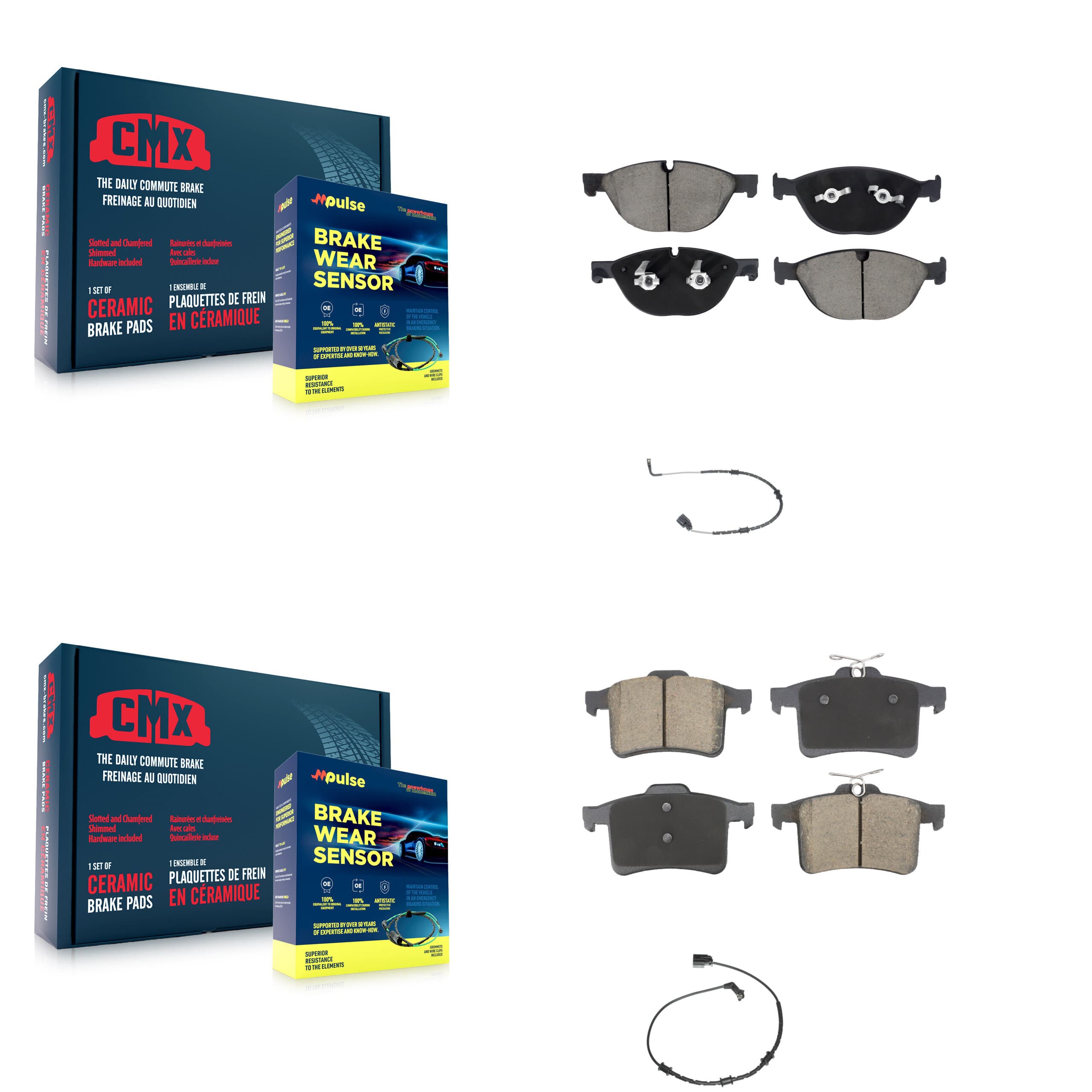 CMX - KCW-101117 - Front and Rear Disc Brake Pad Kits image 1