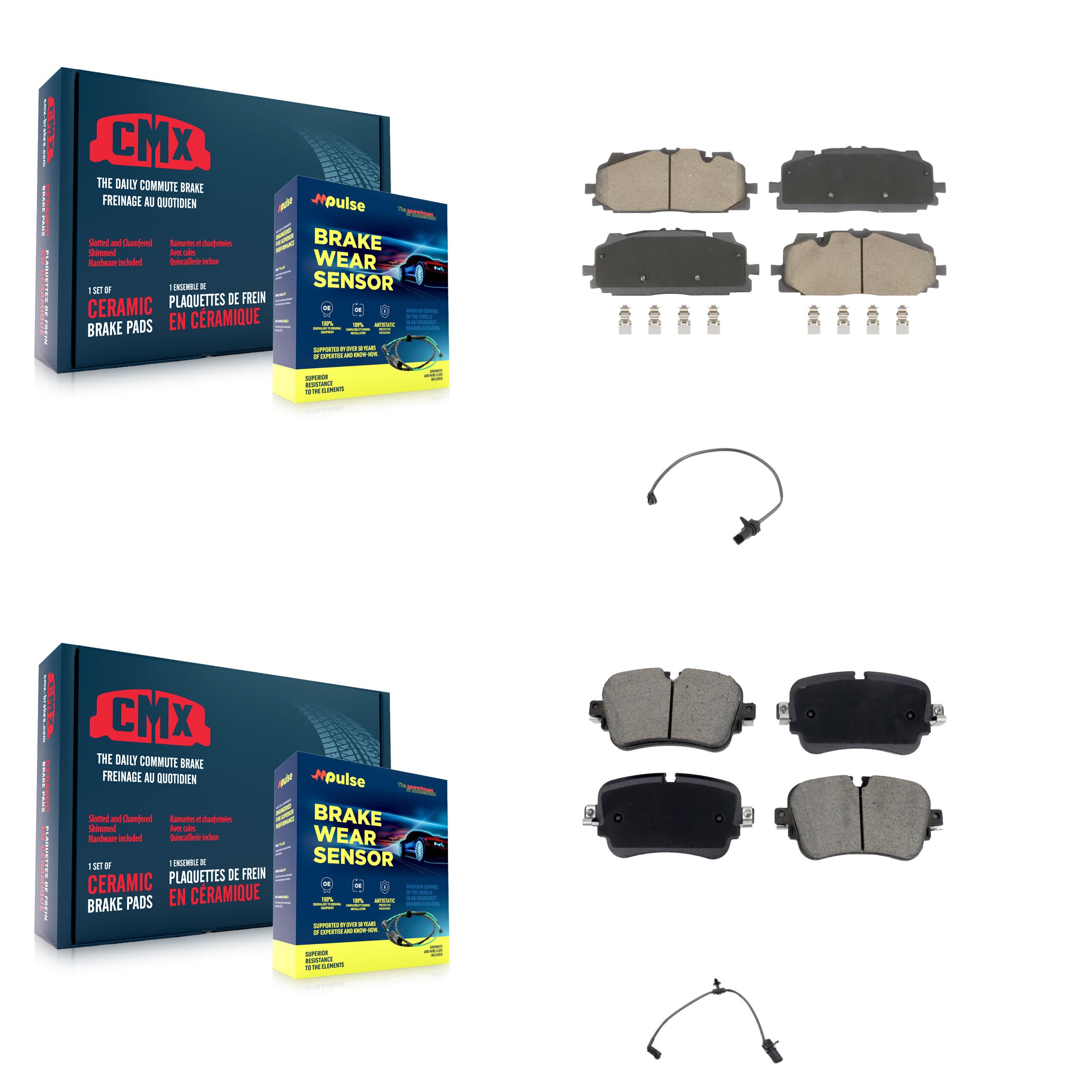 CMX - KCW-101123 - Front and Rear Disc Brake Pad Kits image 1