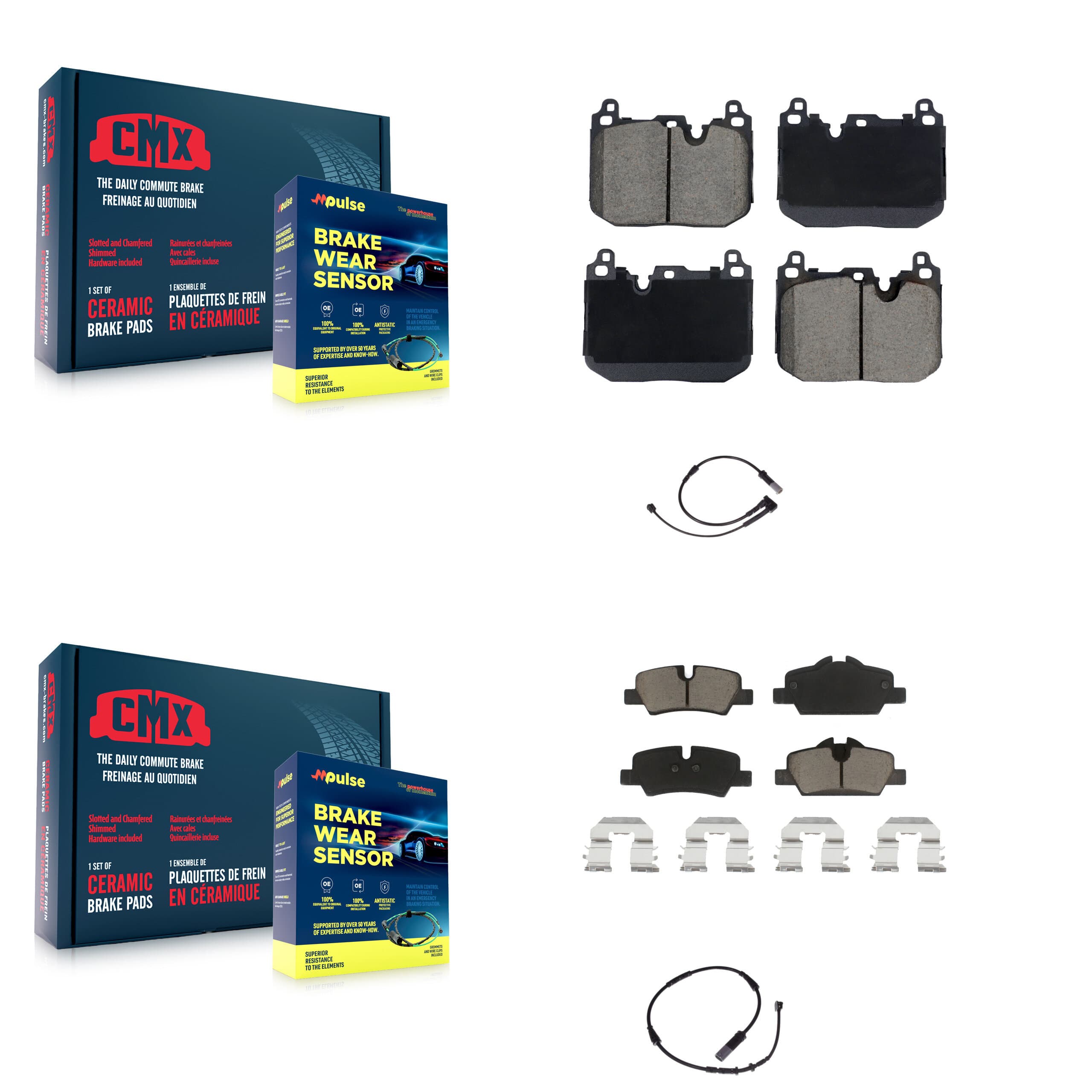 CMX - KCW-101132 - Front and Rear Disc Brake Pad Kits image 1