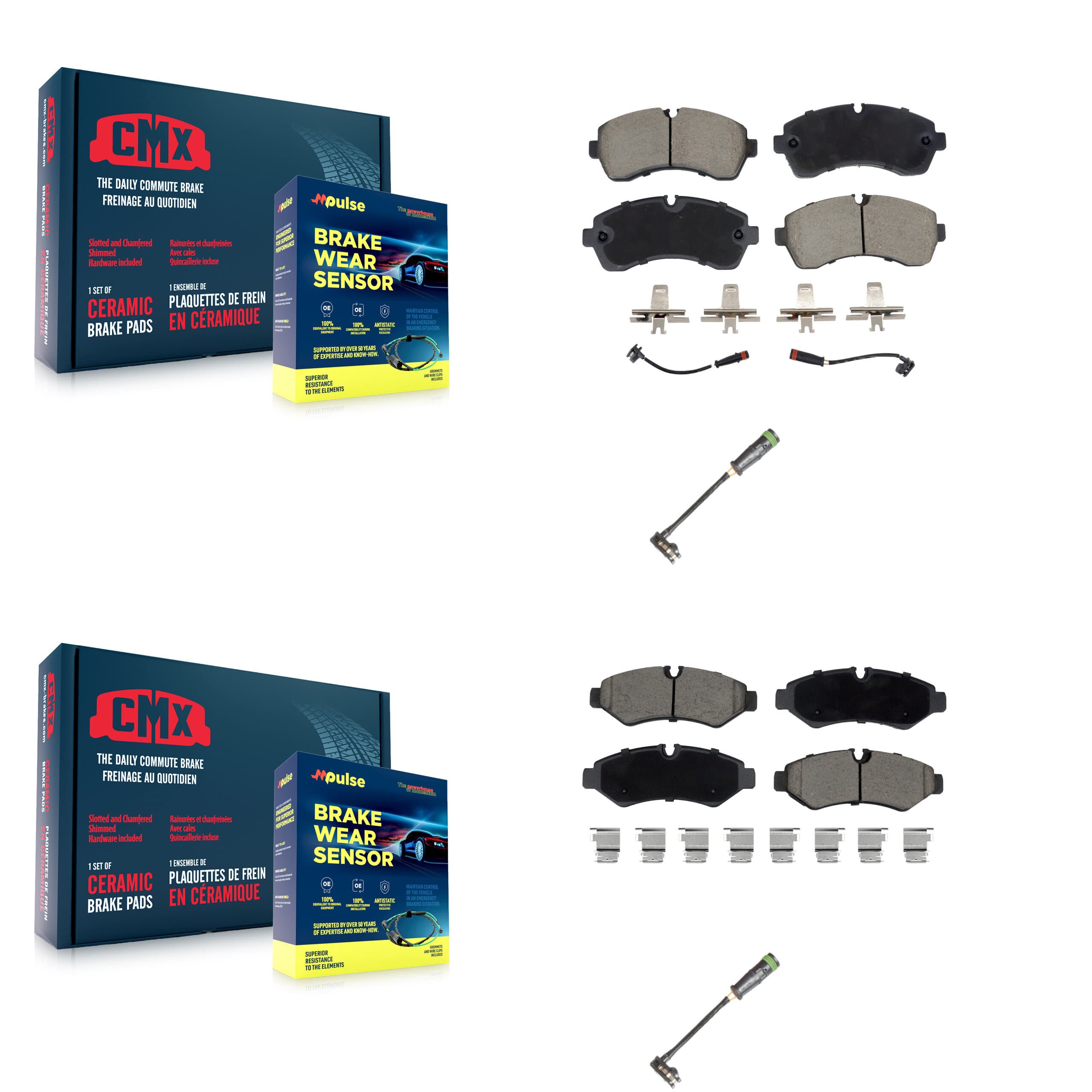 CMX - KCW-101134 - Front and Rear Disc Brake Pad Kits image 1