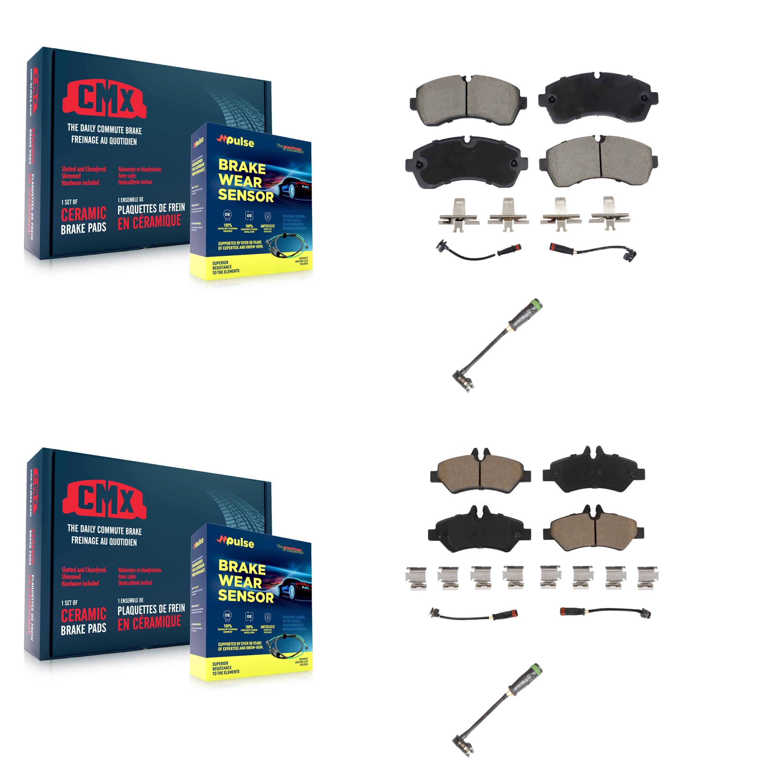 CMX - KCW-101144 - Front and Rear Disc Brake Pad Kits image 1