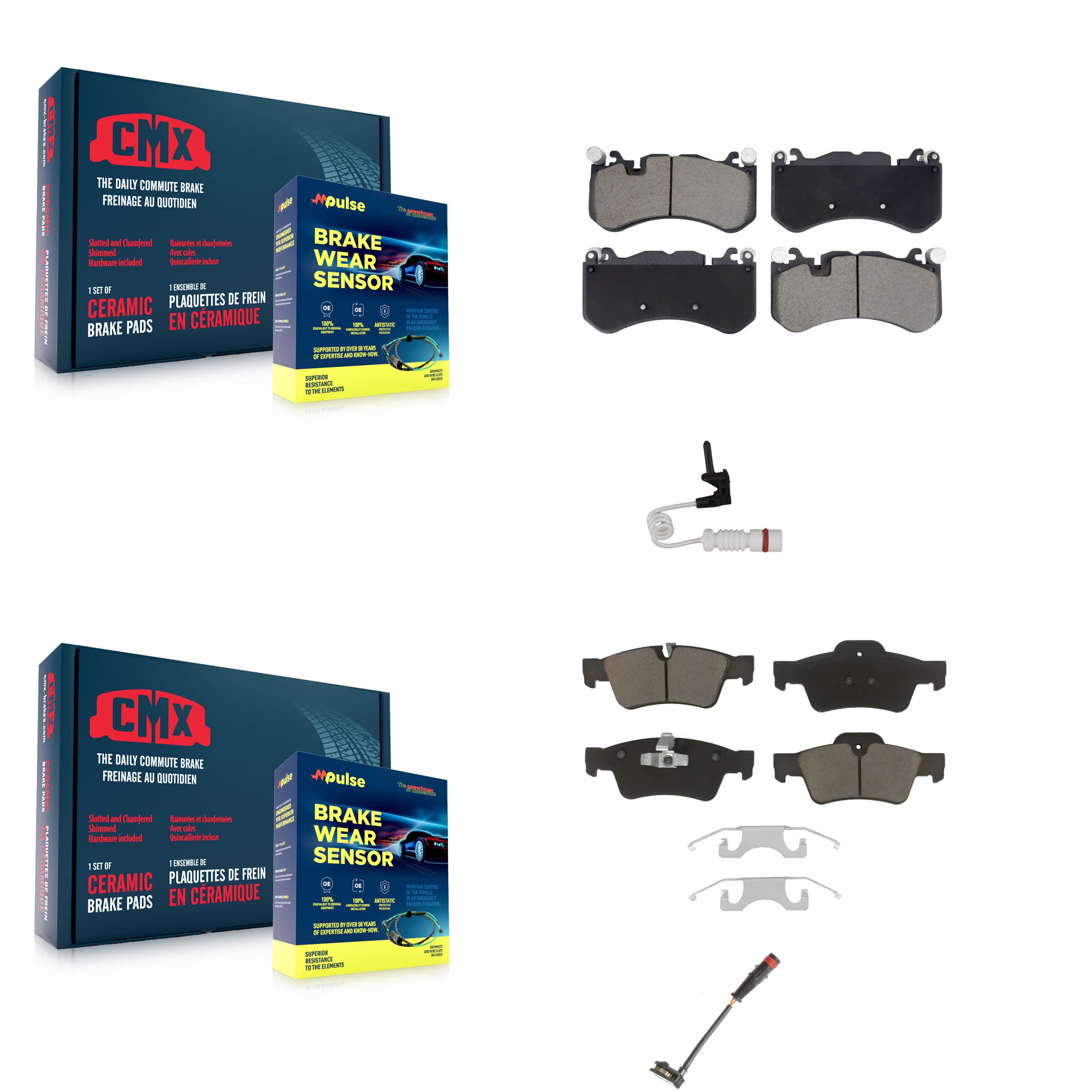 CMX - KCW-101155 - Front and Rear Disc Brake Pad Kits image 1