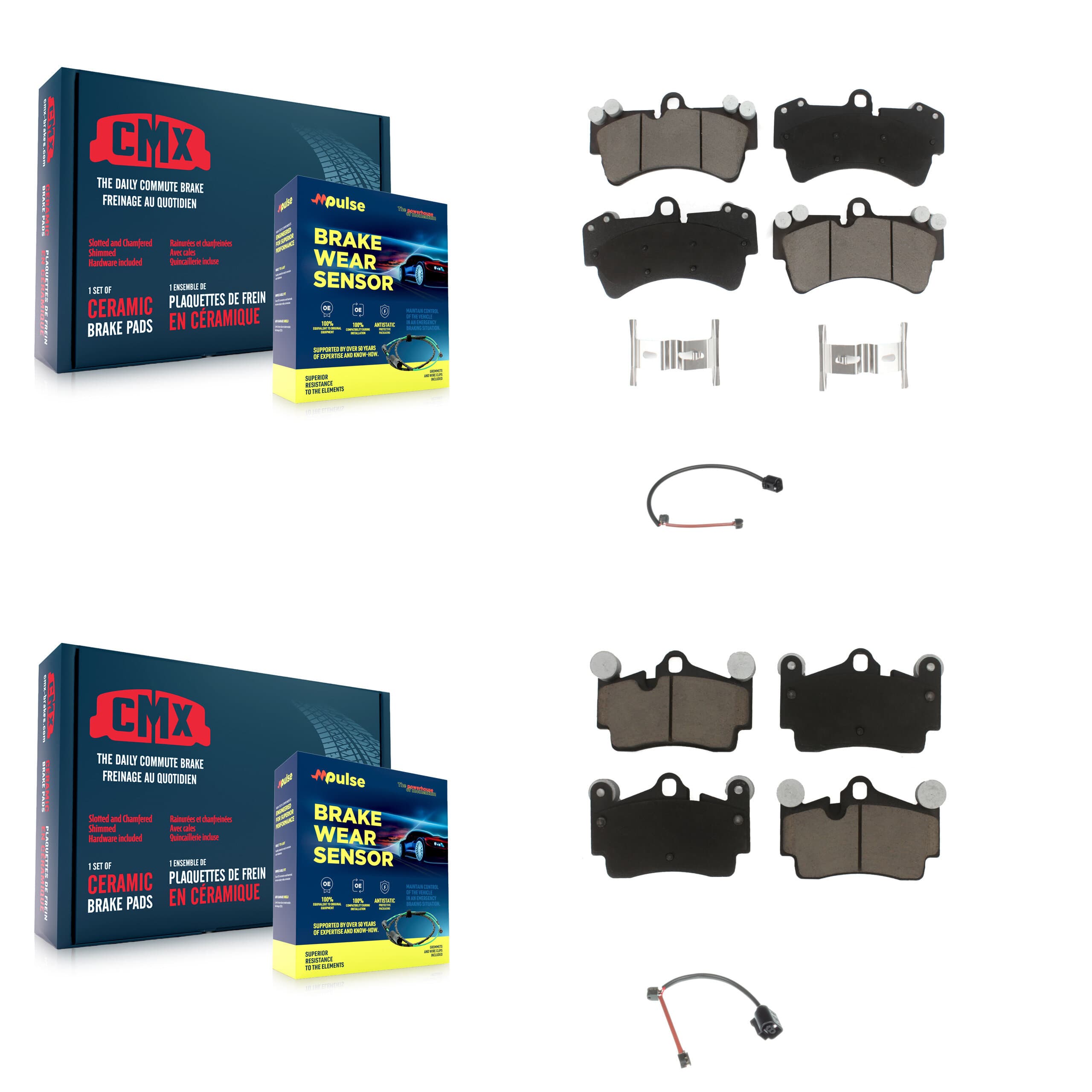 CMX - KCW-101157 - Front and Rear Disc Brake Pad Kits image 1
