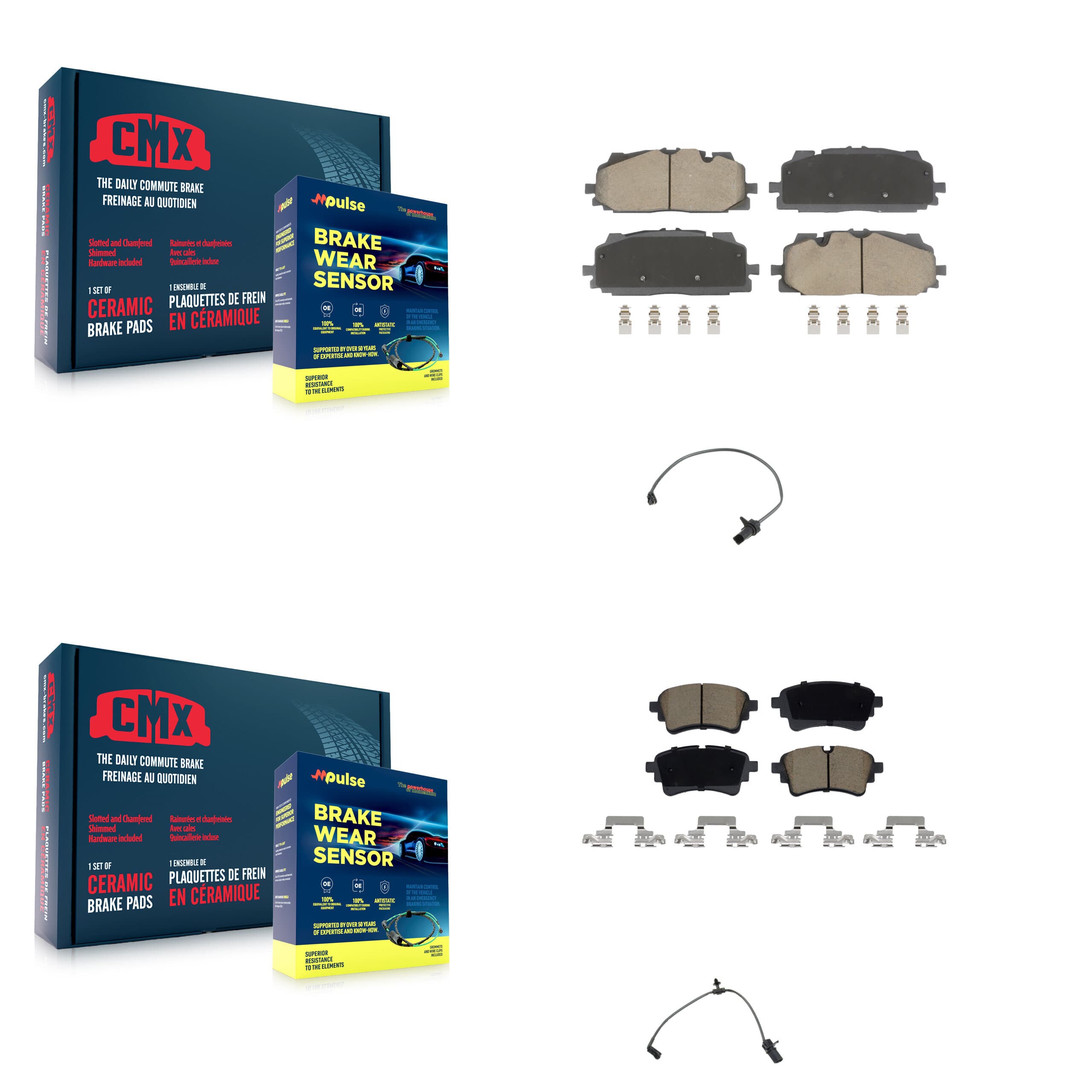 CMX - KCW-101285 - Front and Rear Disc Brake Pad Kits image 1