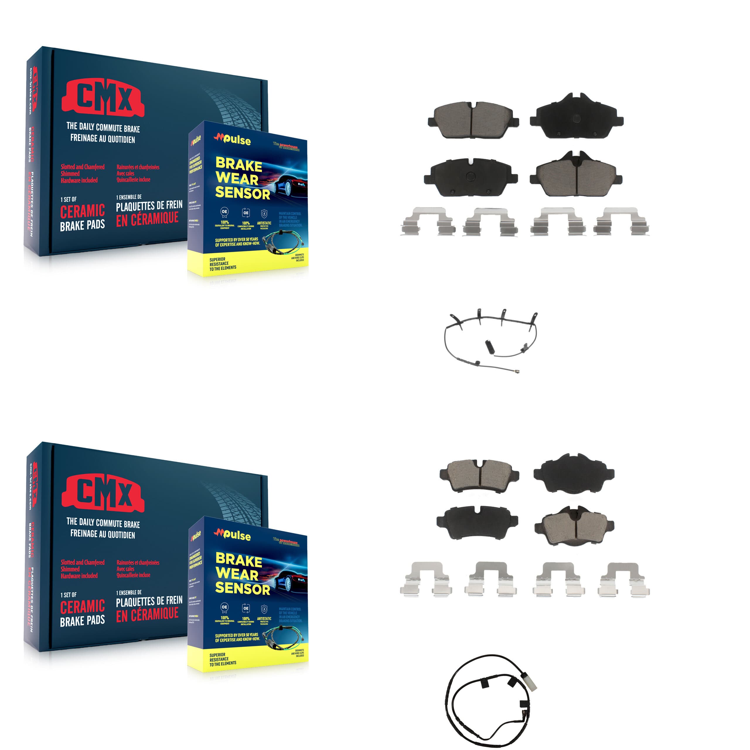 CMX - KCW-101297 - Front and Rear Disc Brake Pad Kits image 1