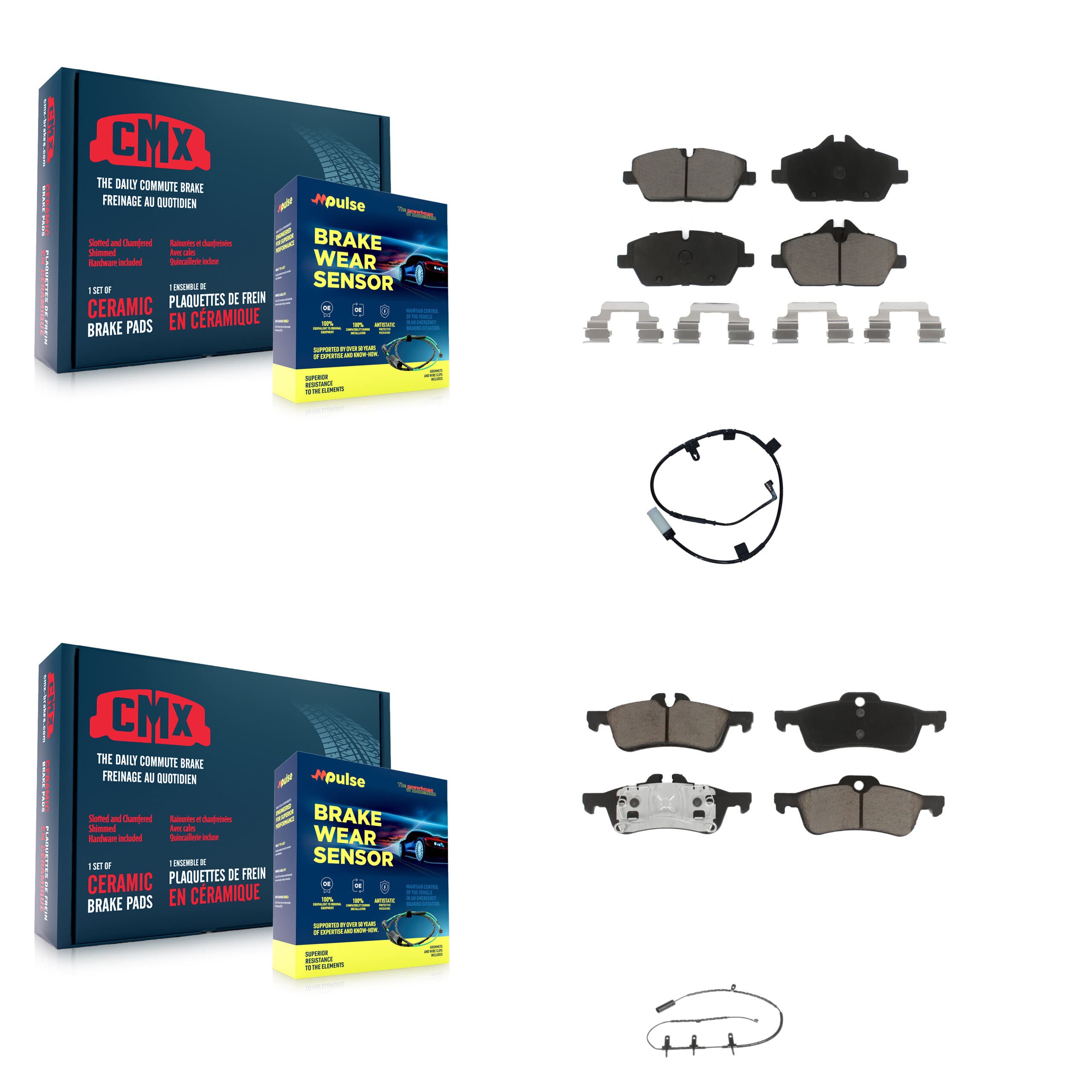 CMX - KCW-101300 - Front and Rear Disc Brake Pad Kits image 1