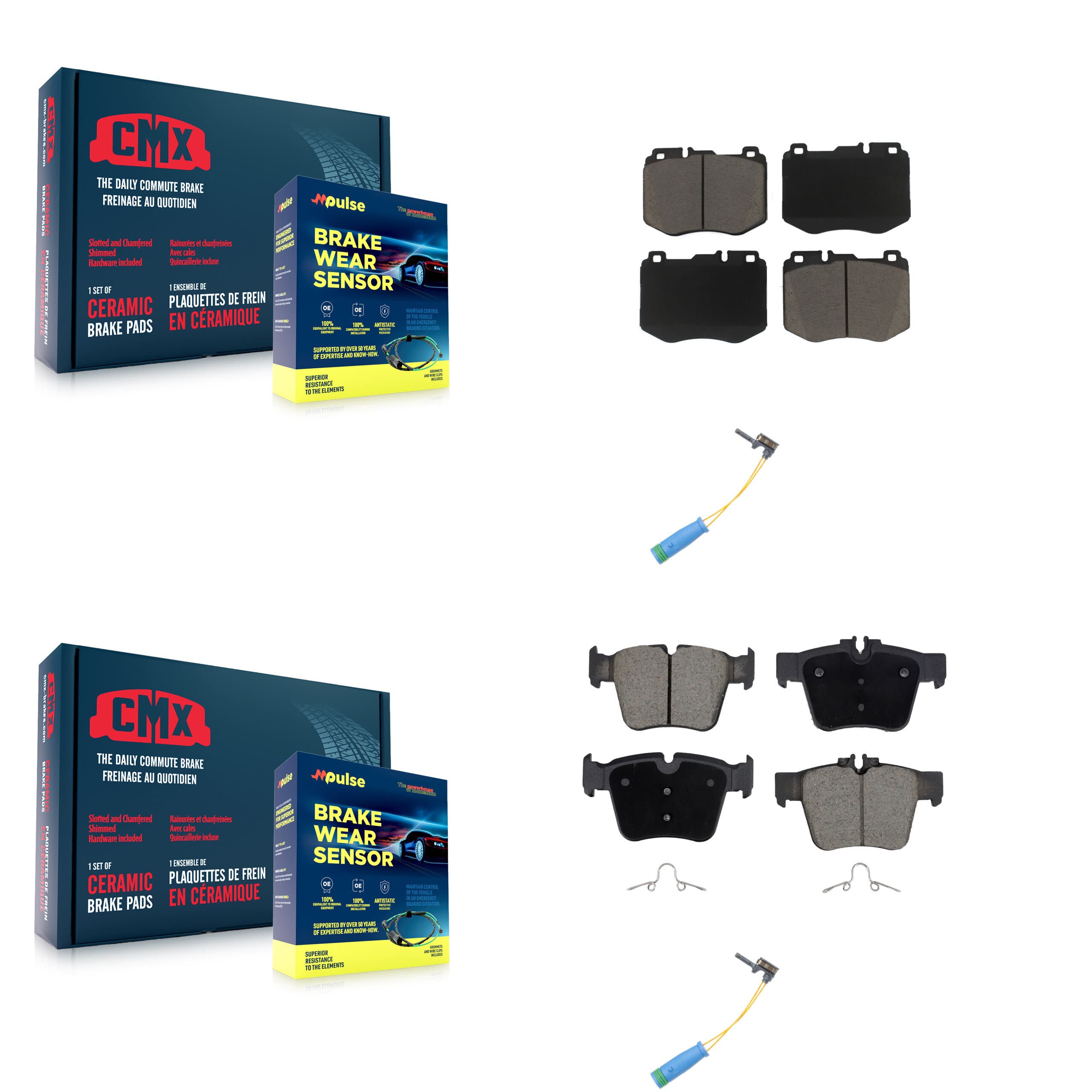 CMX - KCW-101303 - Front and Rear Disc Brake Pad Kits image 1