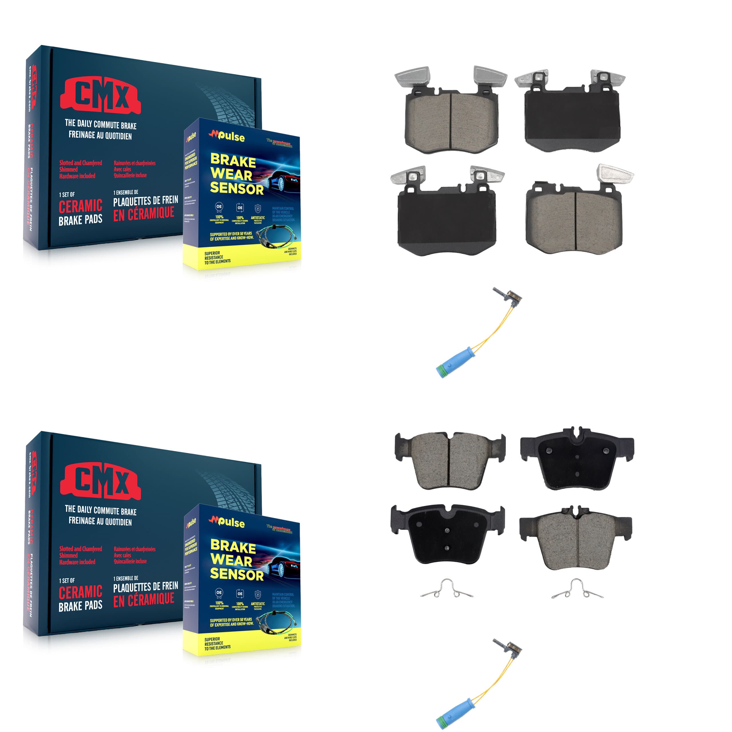 CMX - KCW-101304 - Front and Rear Disc Brake Pad Kits image 1