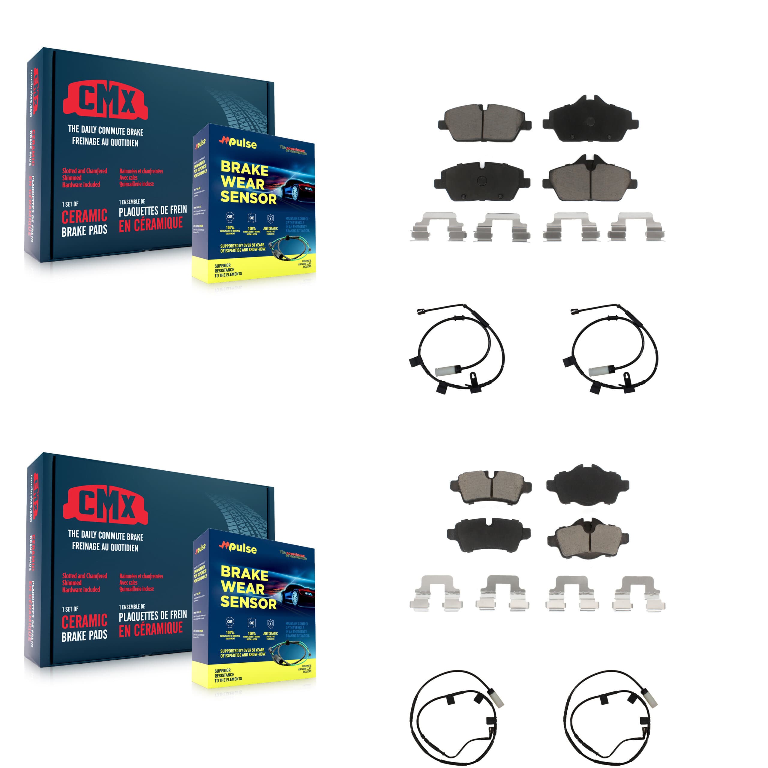 CMX - KCW-101308 - Front and Rear Disc Brake Pad Kits image 1