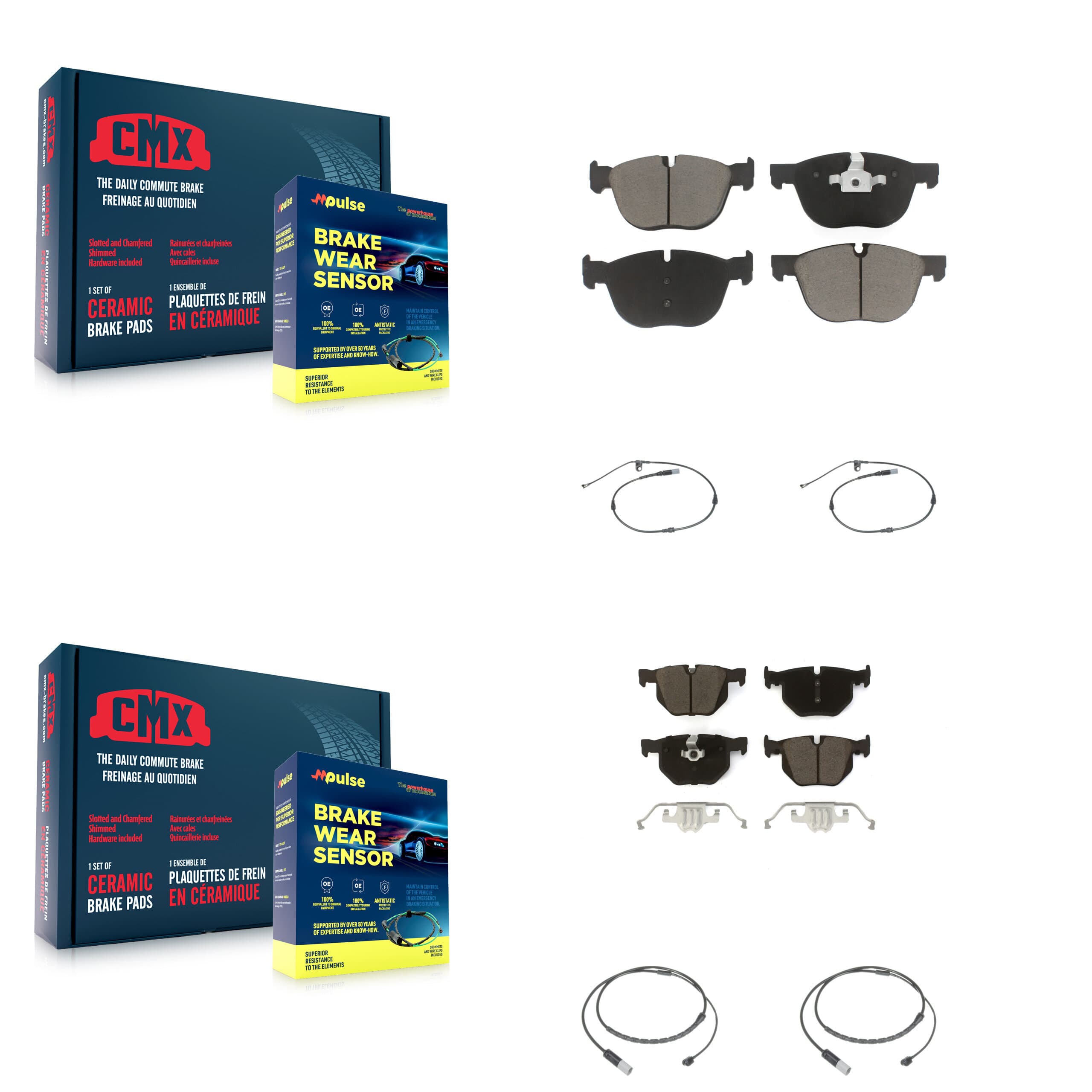 CMX - KCW-101312 - Front and Rear Disc Brake Pad Kits image 1