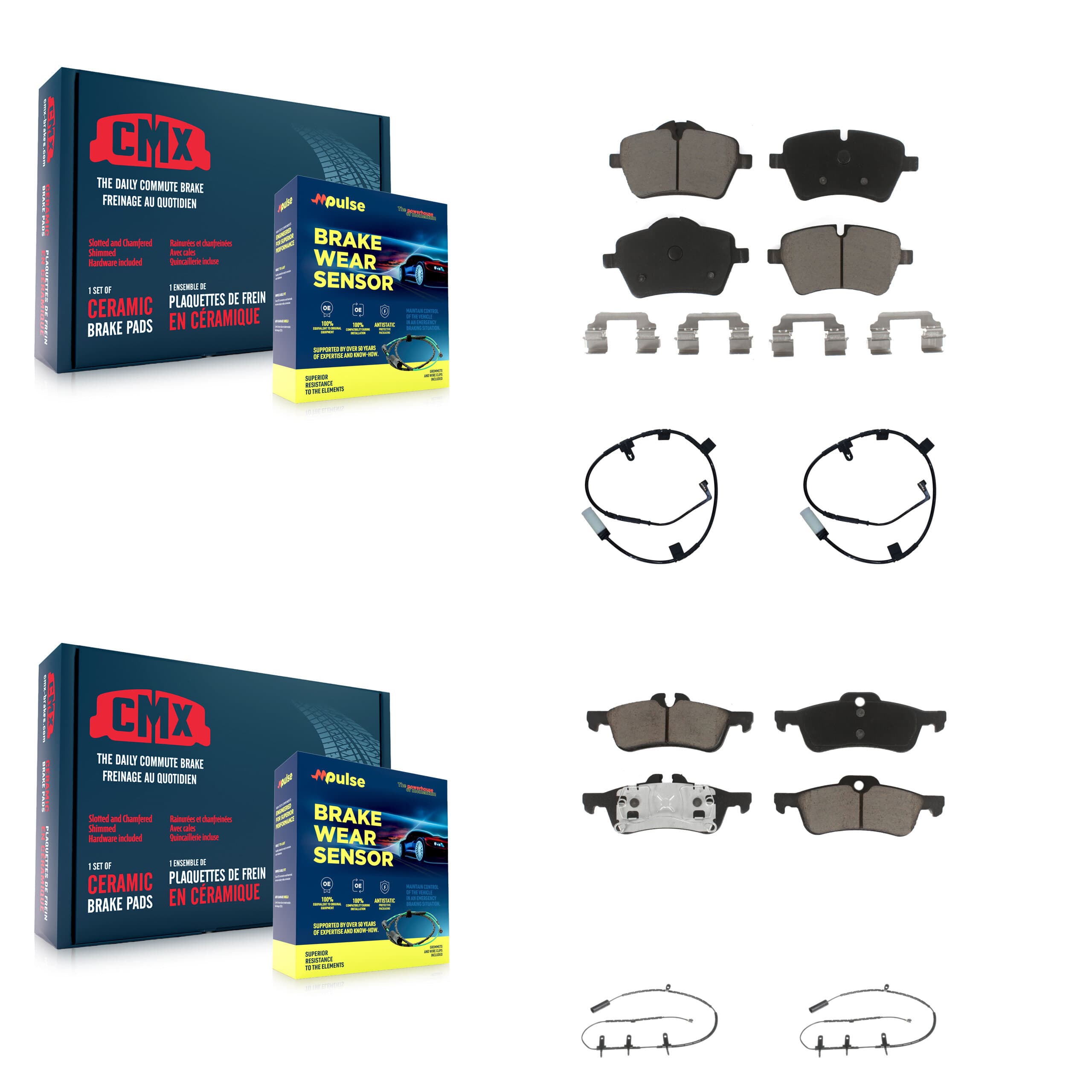 CMX - KCW-101324 - Front and Rear Disc Brake Pad Kits image 1