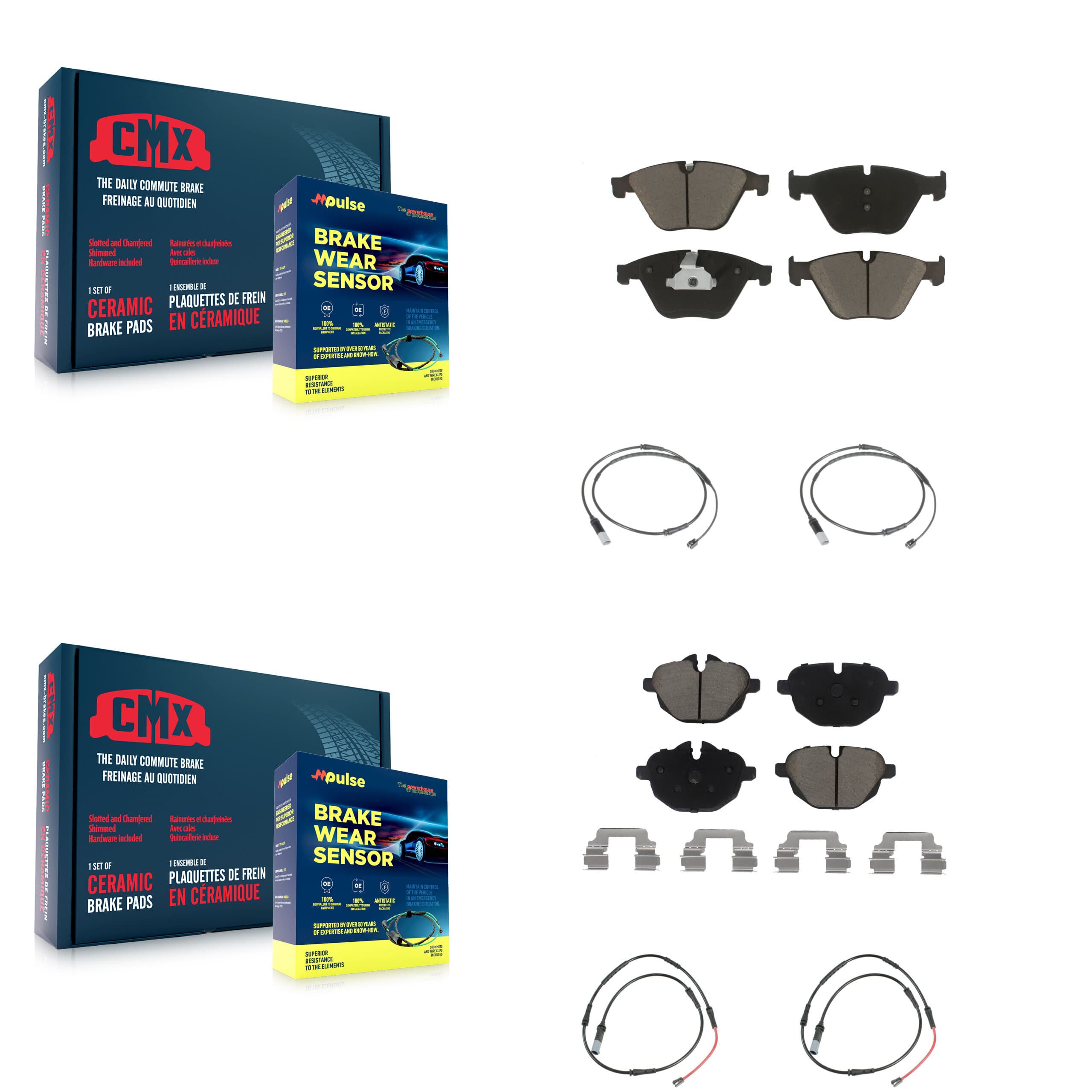 CMX - KCW-101331 - Front and Rear Disc Brake Pad Kits image 1