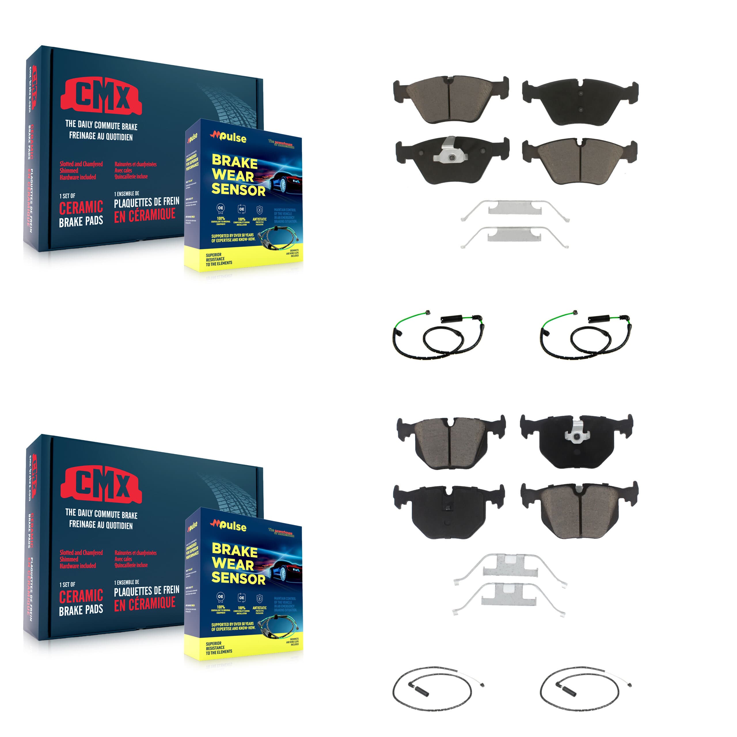 CMX - KCW-101332 - Front and Rear Disc Brake Pad Kits image 1