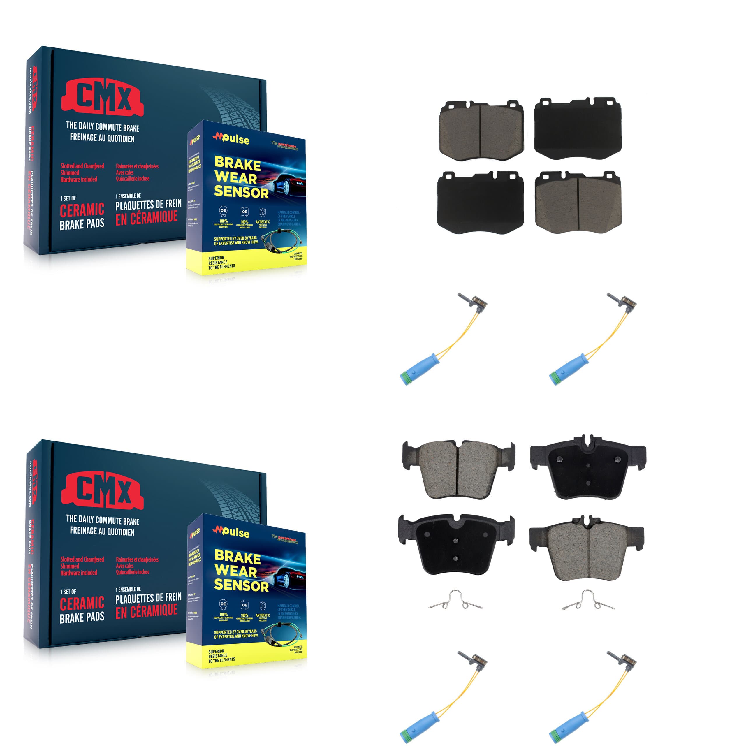 CMX - KCW-101333 - Front and Rear Disc Brake Pad Kits image 1