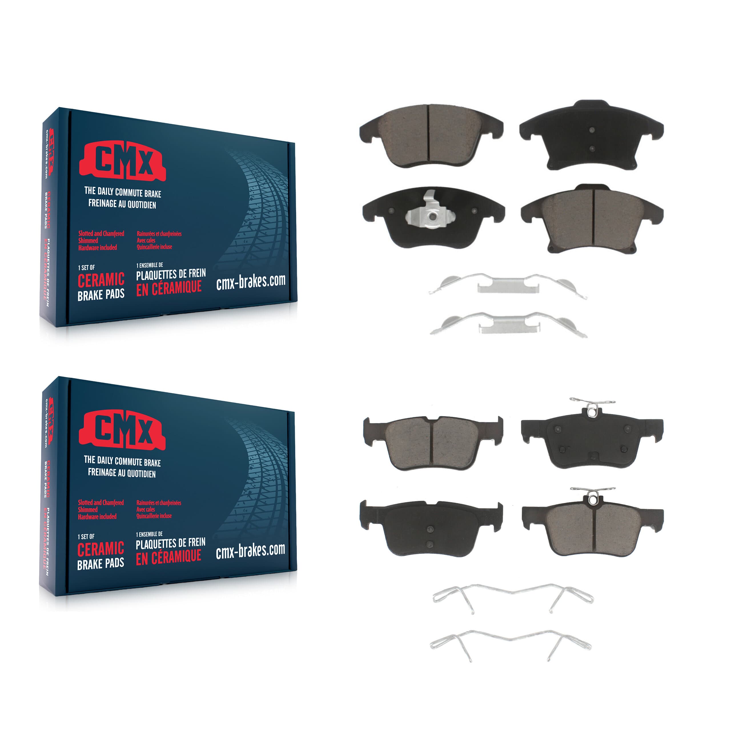 CMX - KCX-100068 - Front and Rear Disc Brake Pad Kits image 1