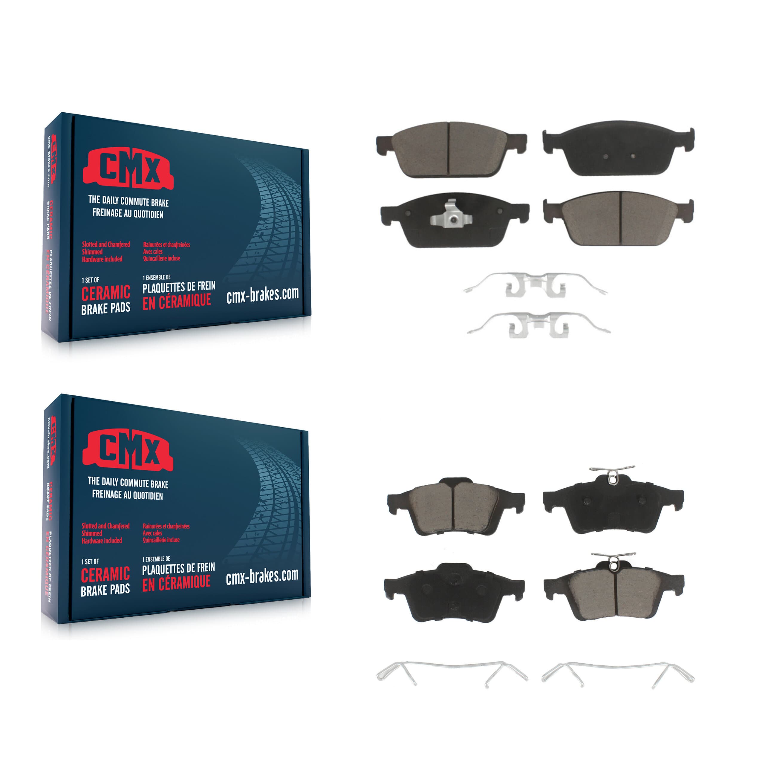 CMX - KCX-100086 - Front and Rear Disc Brake Pad Kits image 1