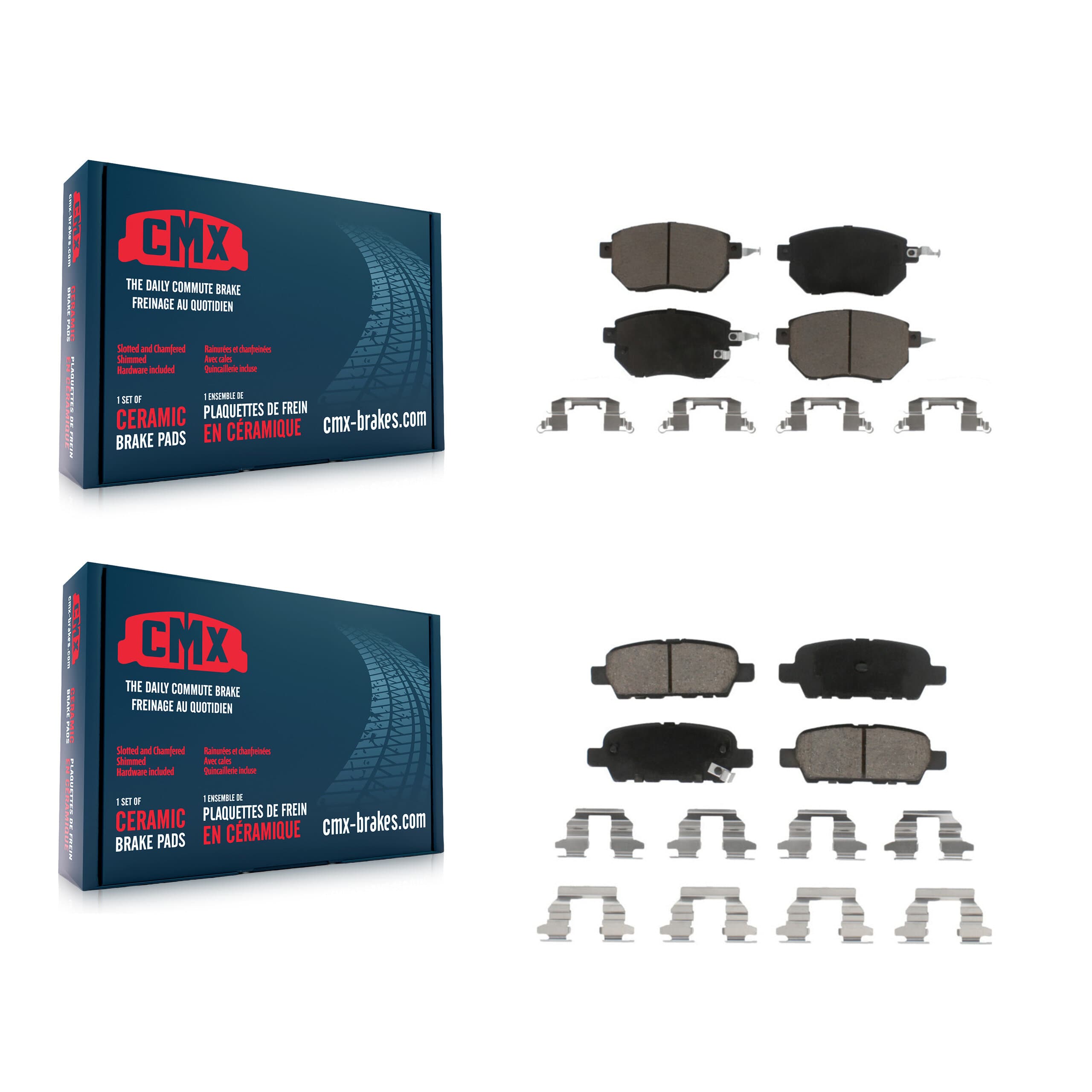 CMX - KCX-100254 - Front and Rear Disc Brake Pad Kits image 1