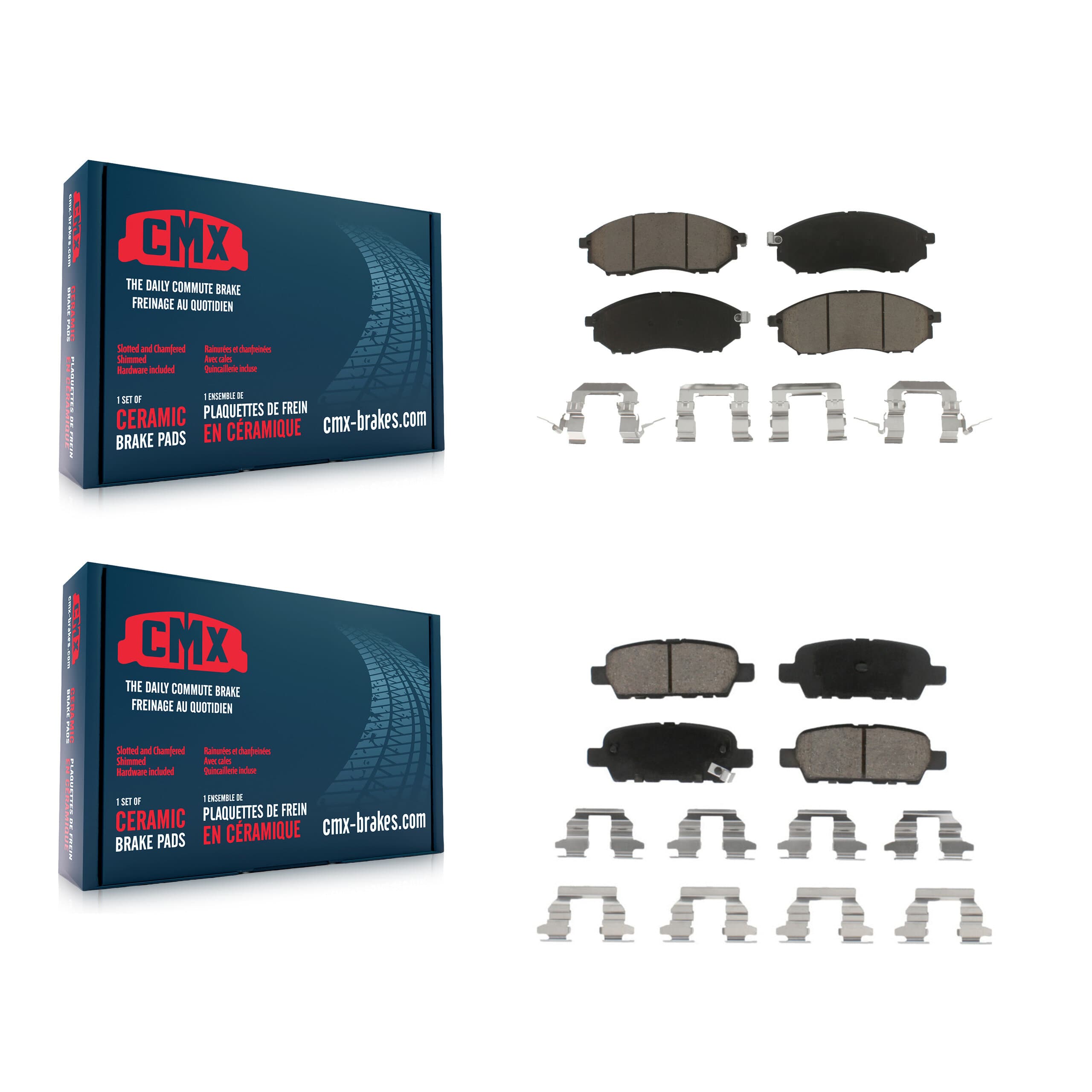 CMX - KCX-100255 - Front and Rear Disc Brake Pad Kits image 1