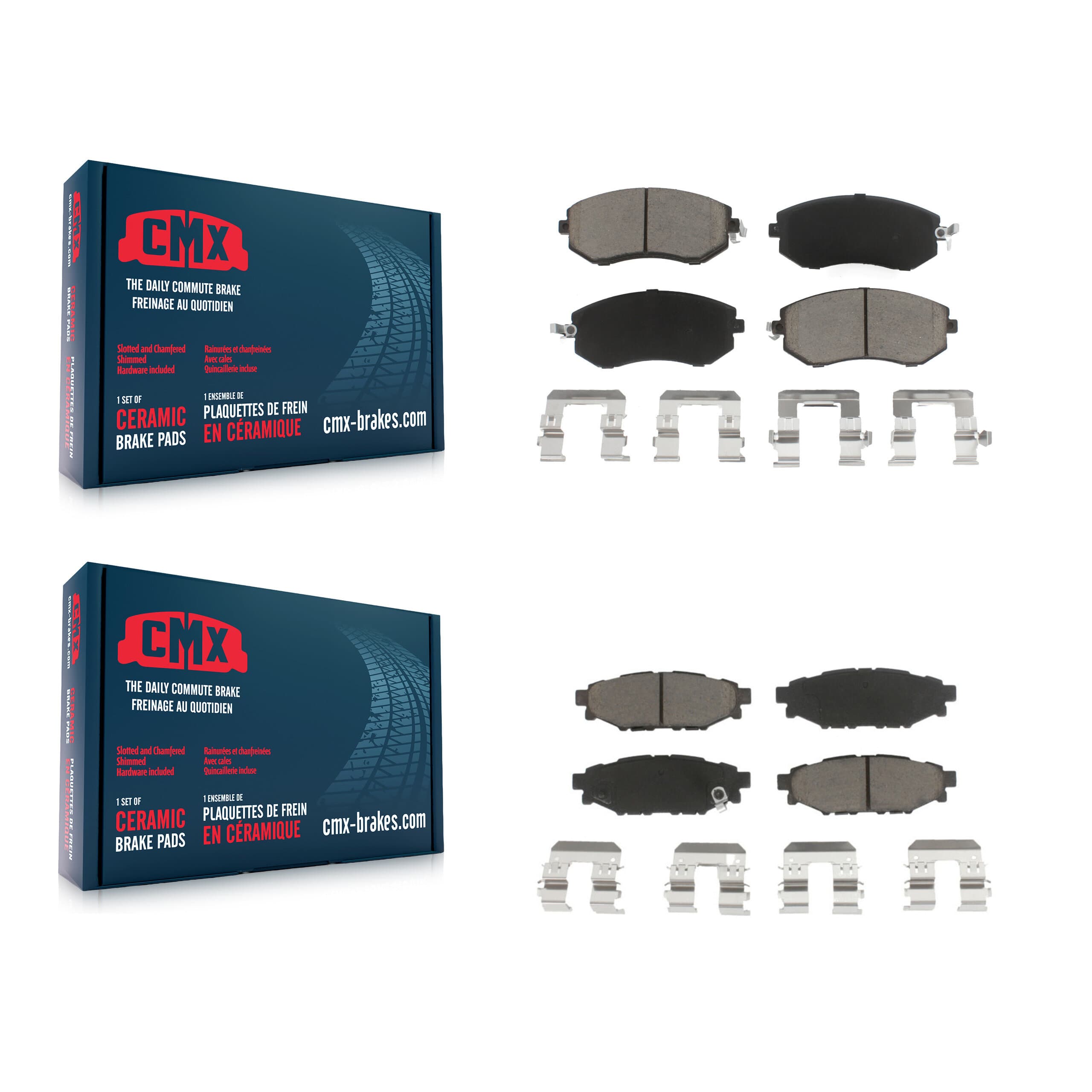 CMX - KCX-100396 - Front and Rear Disc Brake Pad Kits image 1