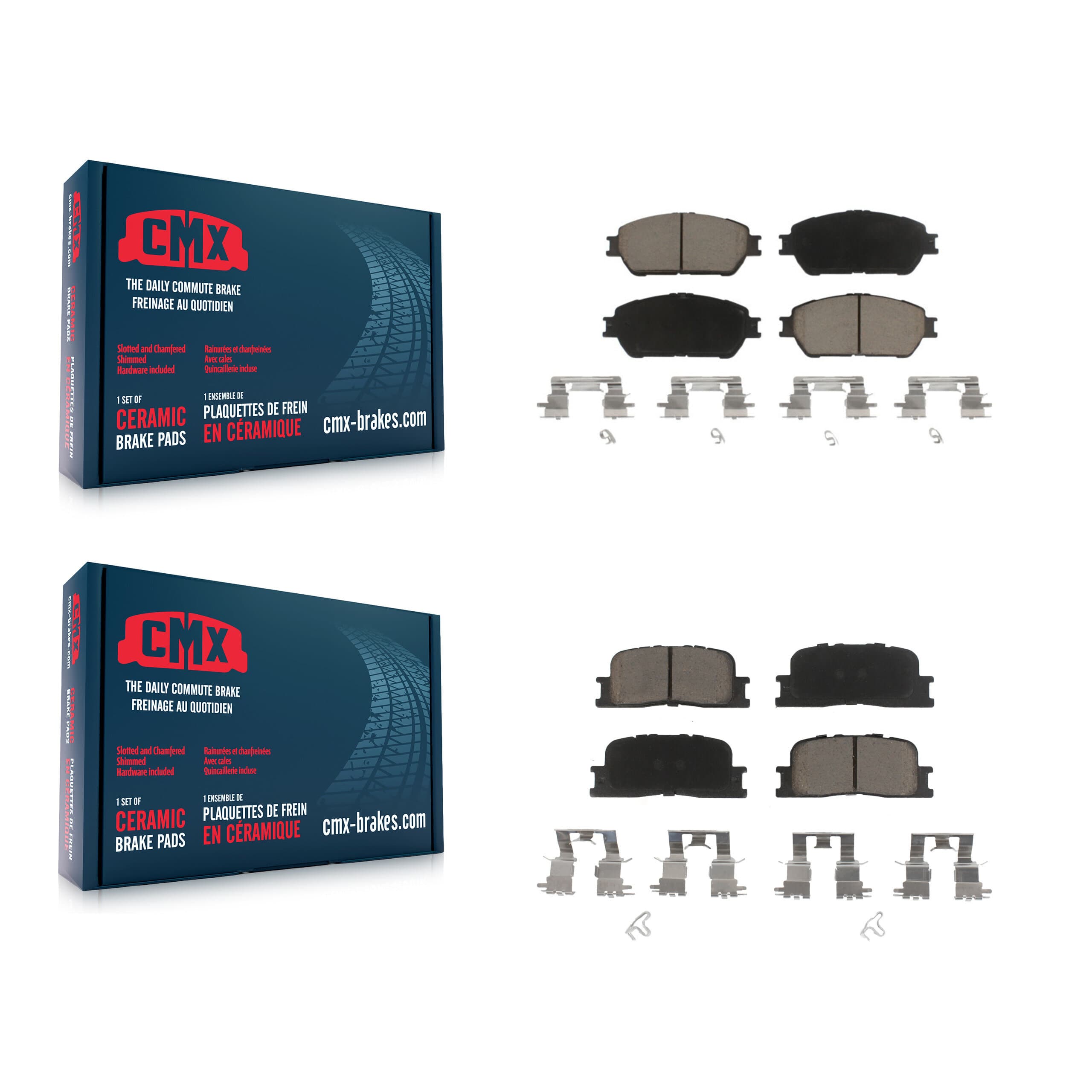 CMX - KCX-100496 - Front and Rear Disc Brake Pad Kits image 1