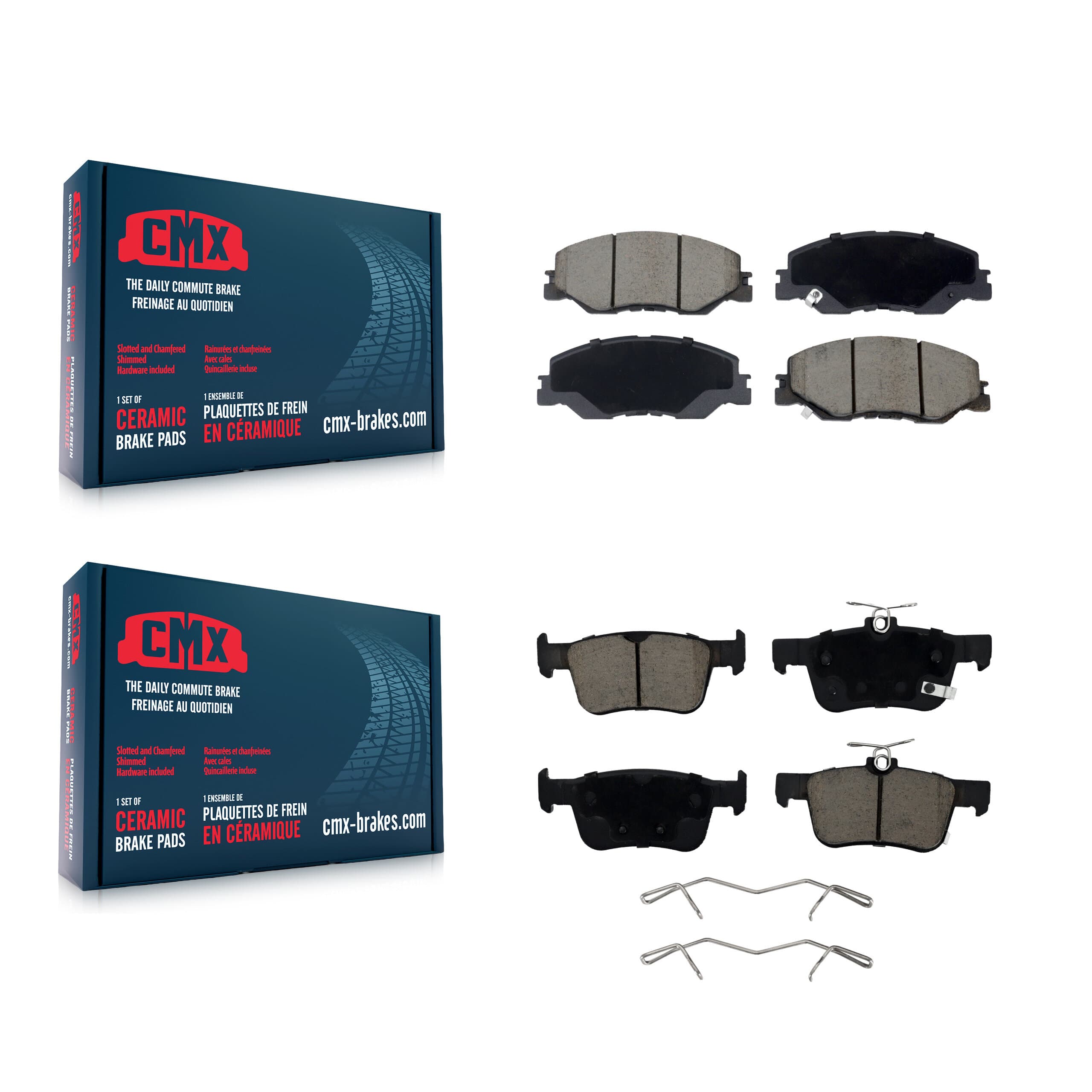 CMX - KCX-100707 - Front and Rear Disc Brake Pad Kits image 1